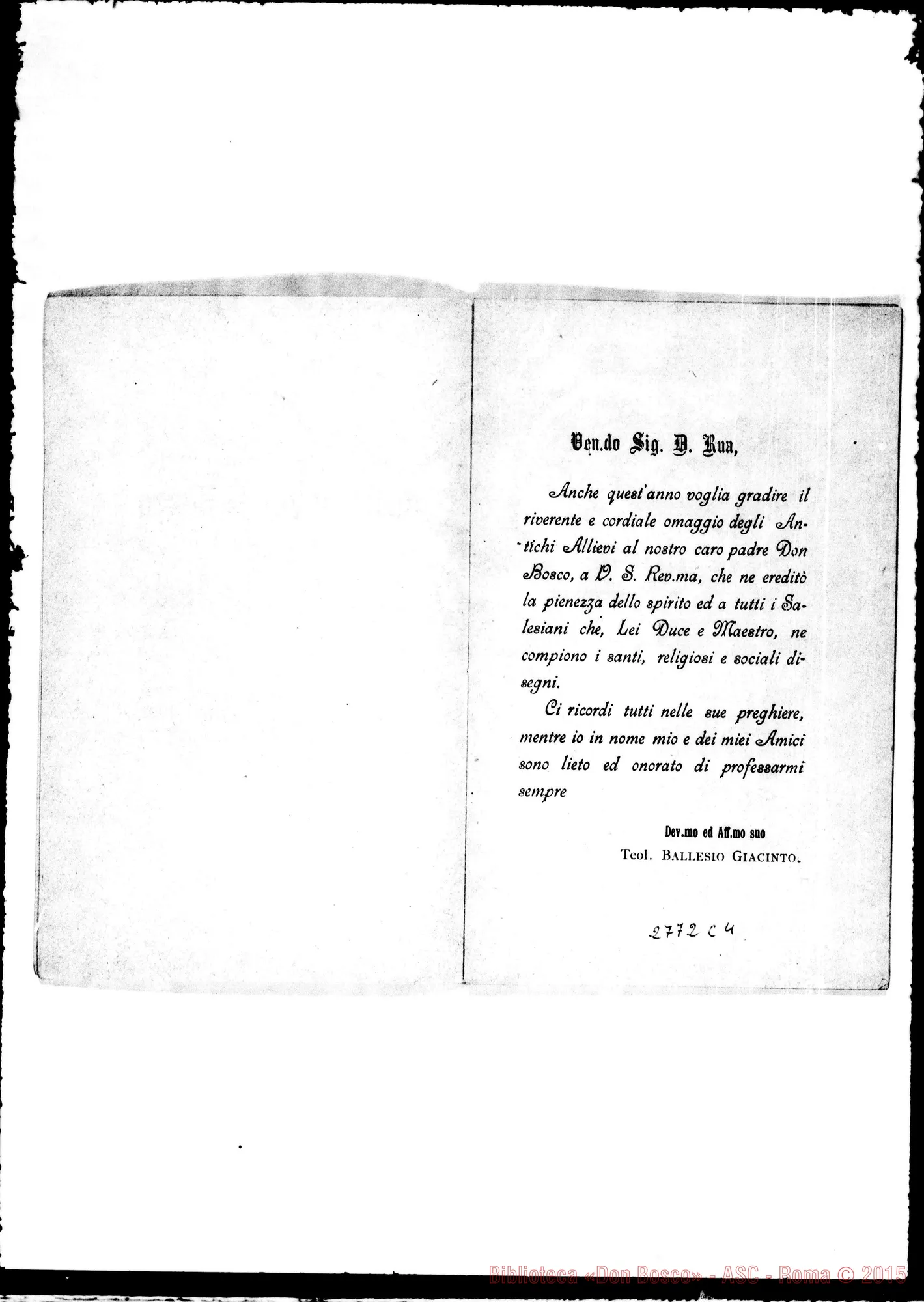 Fotogramma C 4 — Giacinto Ballesio, can.: discorso