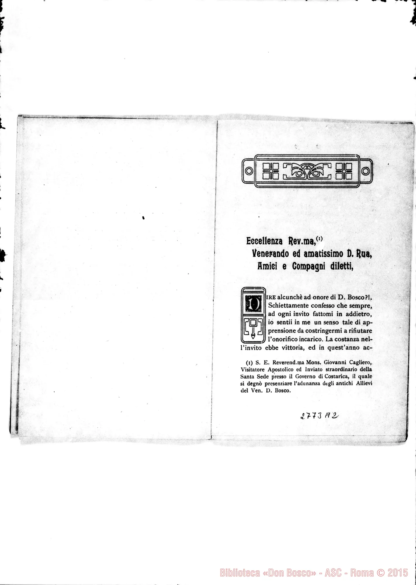Fotogramma A 2 — Teol. G.B.Artuffo: discorso