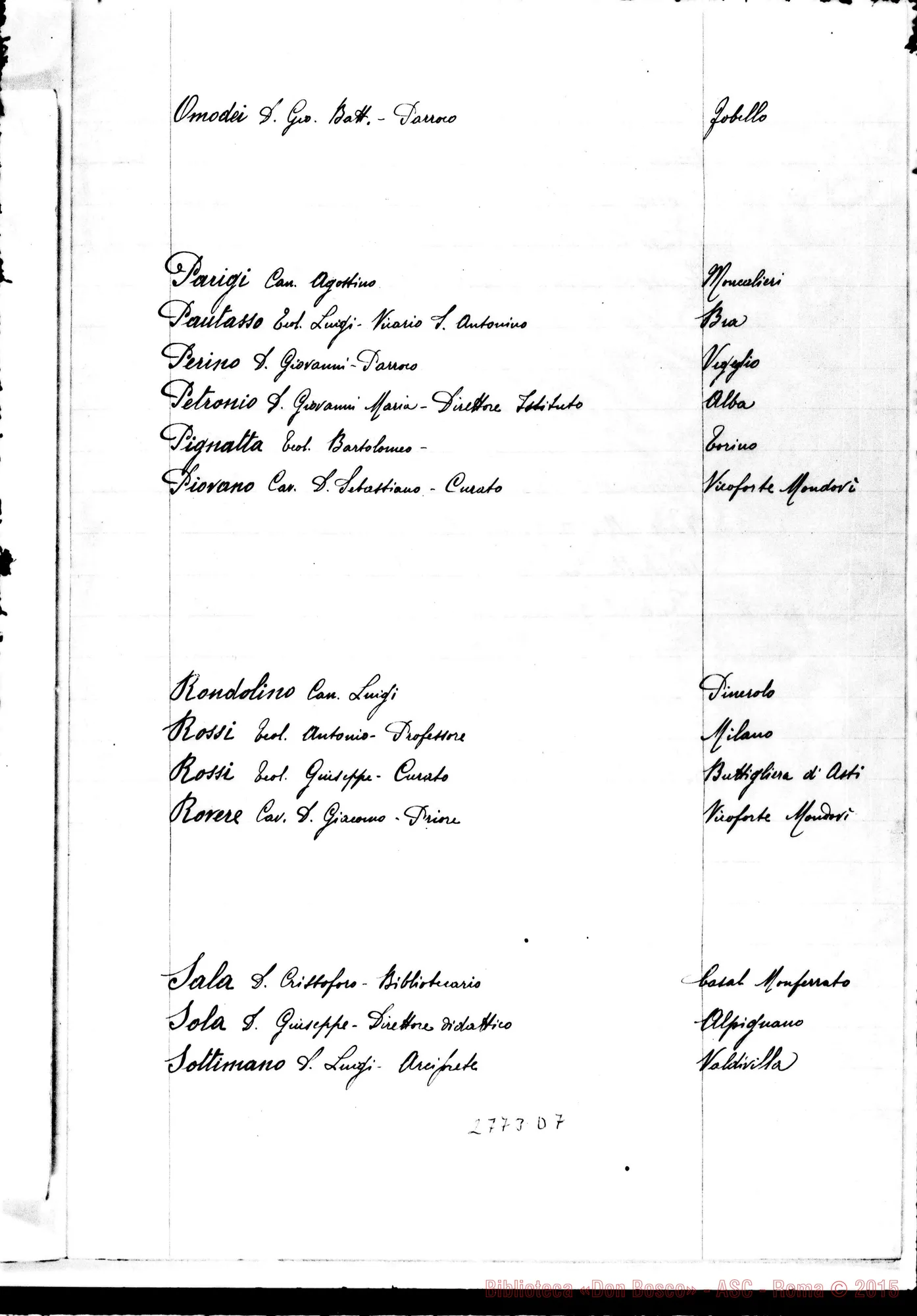 Fotogramma D 7 — Album con liste di antichi alunni