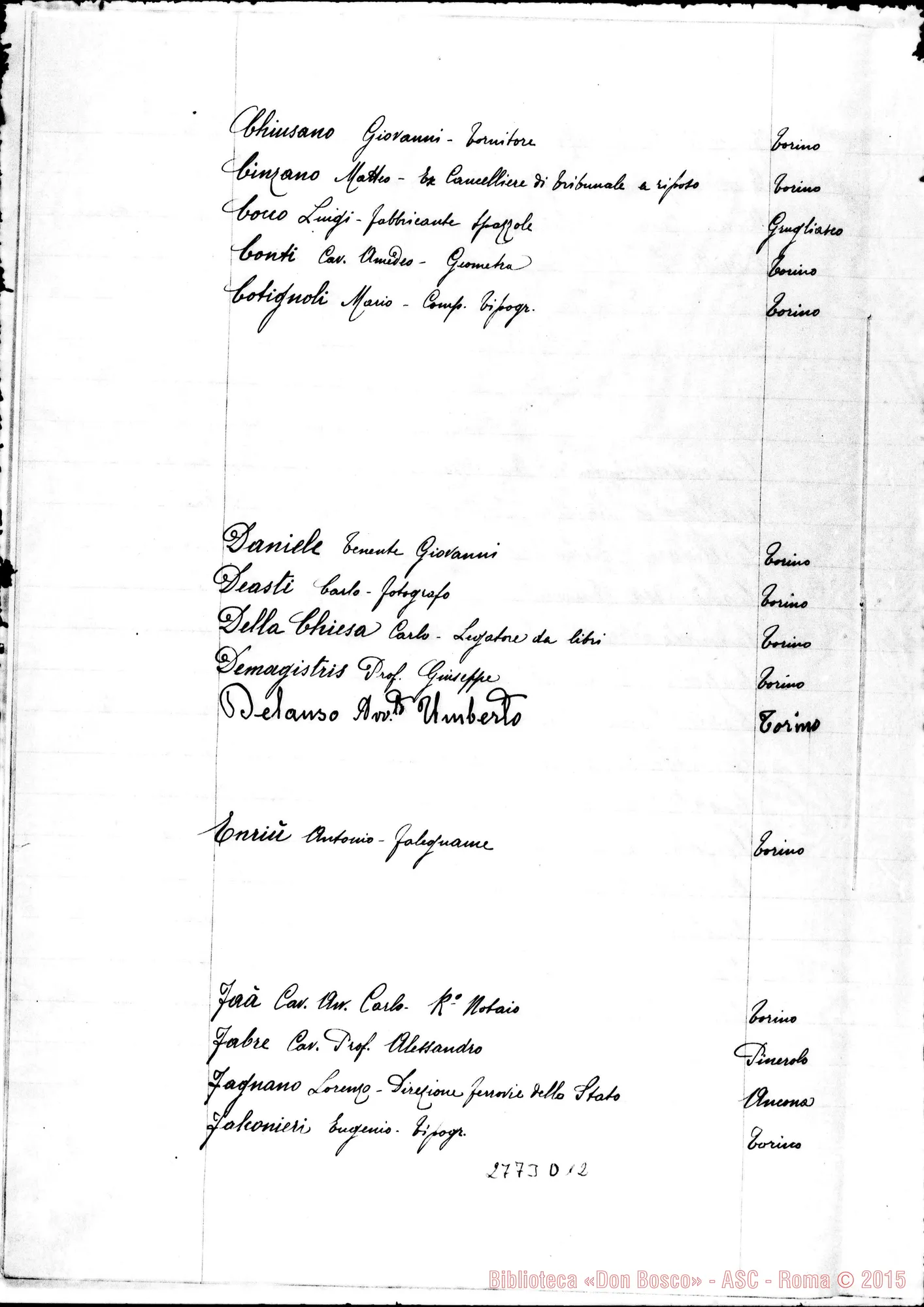 Fotogramma D 12 — Album con liste di antichi alunni