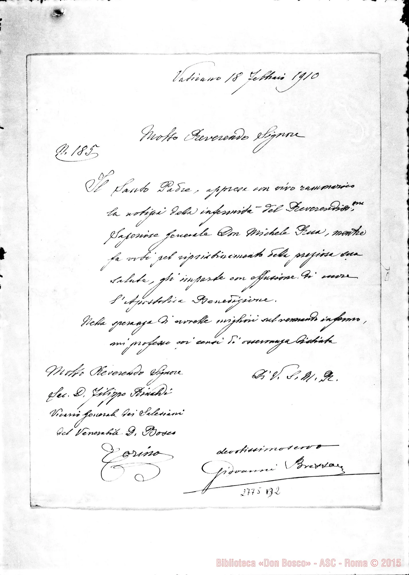 Fotogramma B 2 — Bressan Giovanni, Monsignore. Vaticano
