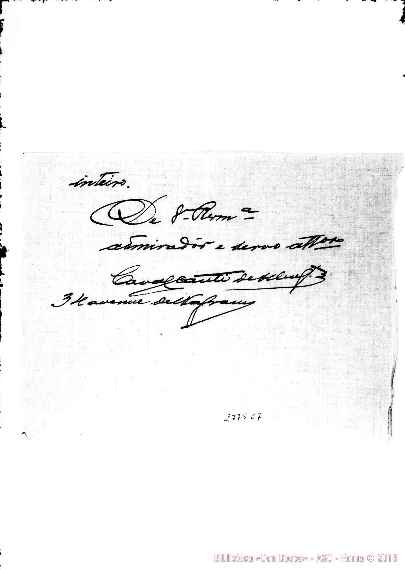Fotogramma C 7 — Cavalcanti di Alburquerque, Marquis Comte. Pavia