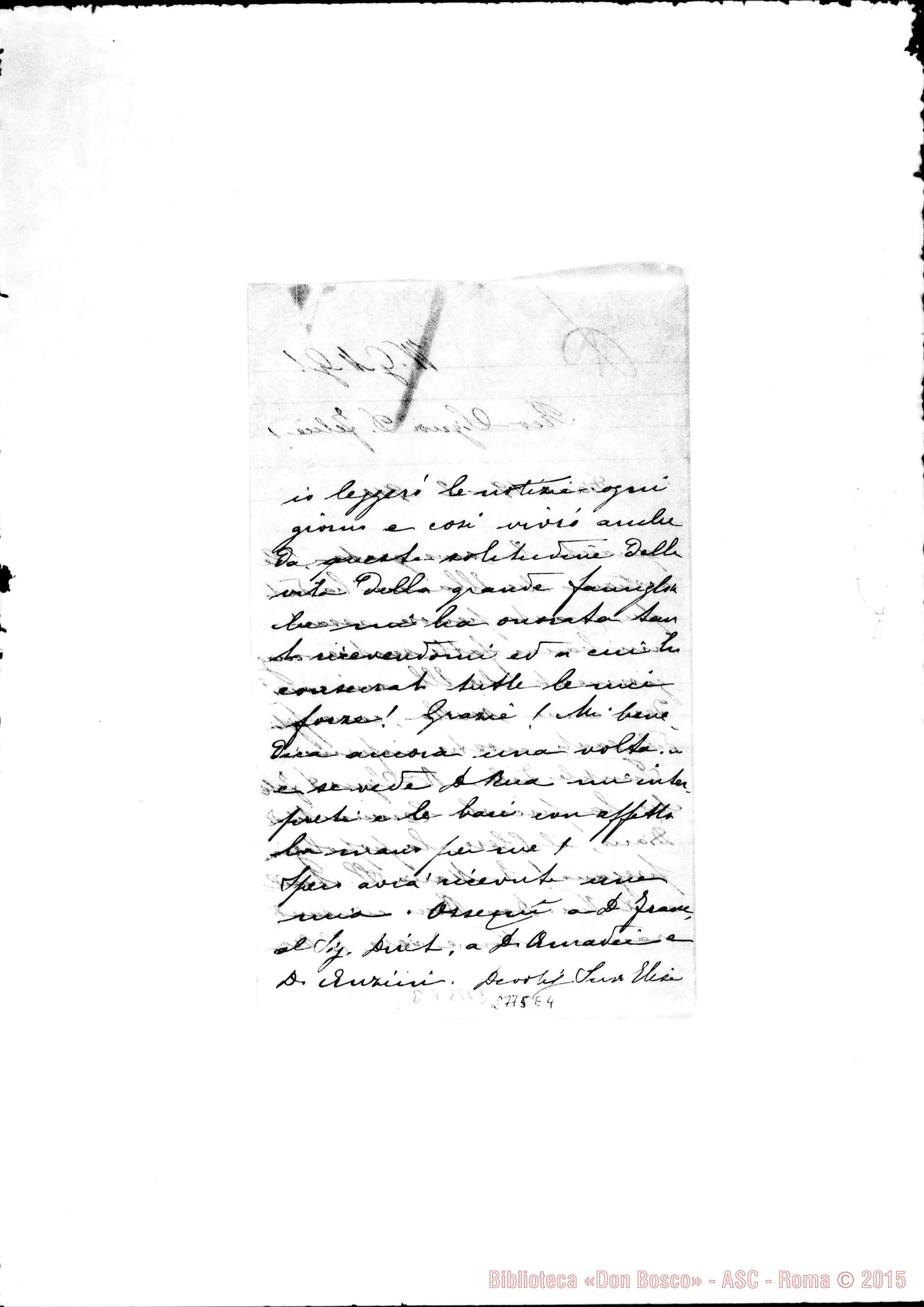 Fotogramma E 4 — Elisa, suora. Diano