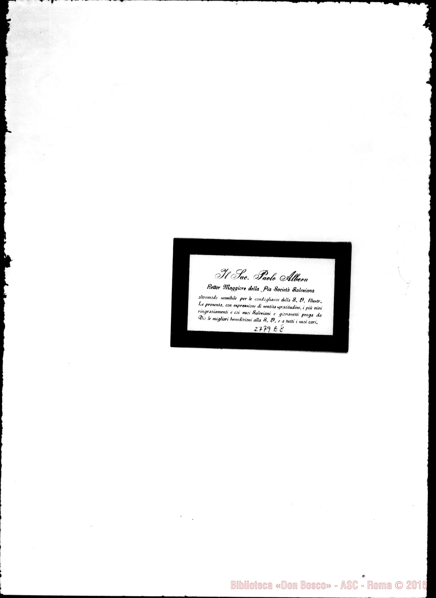 Fotogramma E 8 — D. Albera, Rettor Maggiore, ringrazia