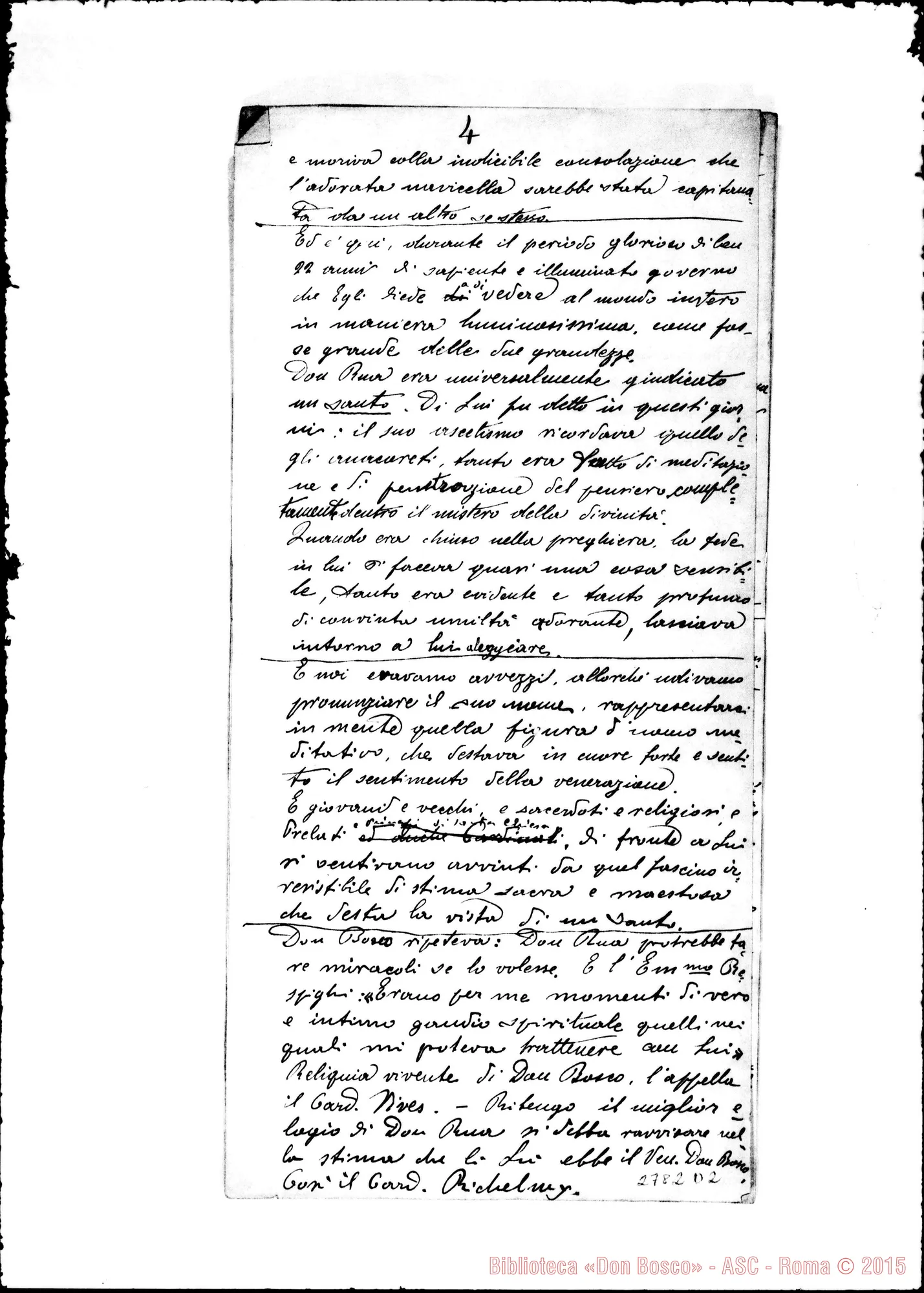 Fotogramma D 2 — Lanusei: D. Giacinto Lentini, prete della Missione, il 7-05-1910. Manoscritto