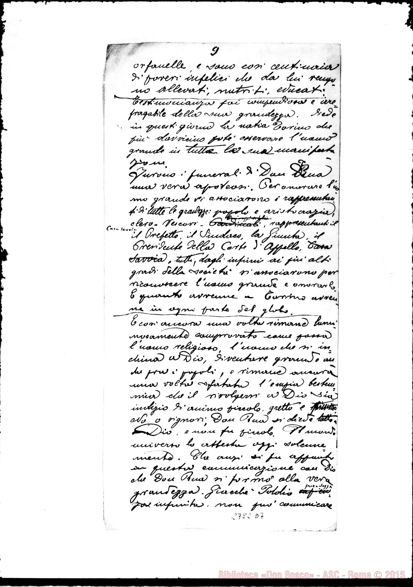 Fotogramma D 7 — Lanusei: D. Giacinto Lentini, prete della Missione, il 7-05-1910. Manoscritto