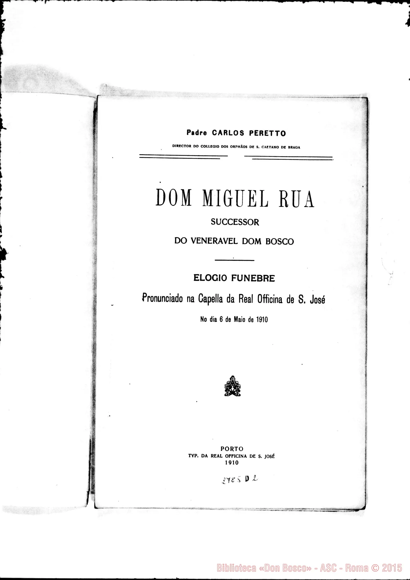 Fotogramma D 2 — Milano: Prof. Francesco Cerniti, SDB. 1910