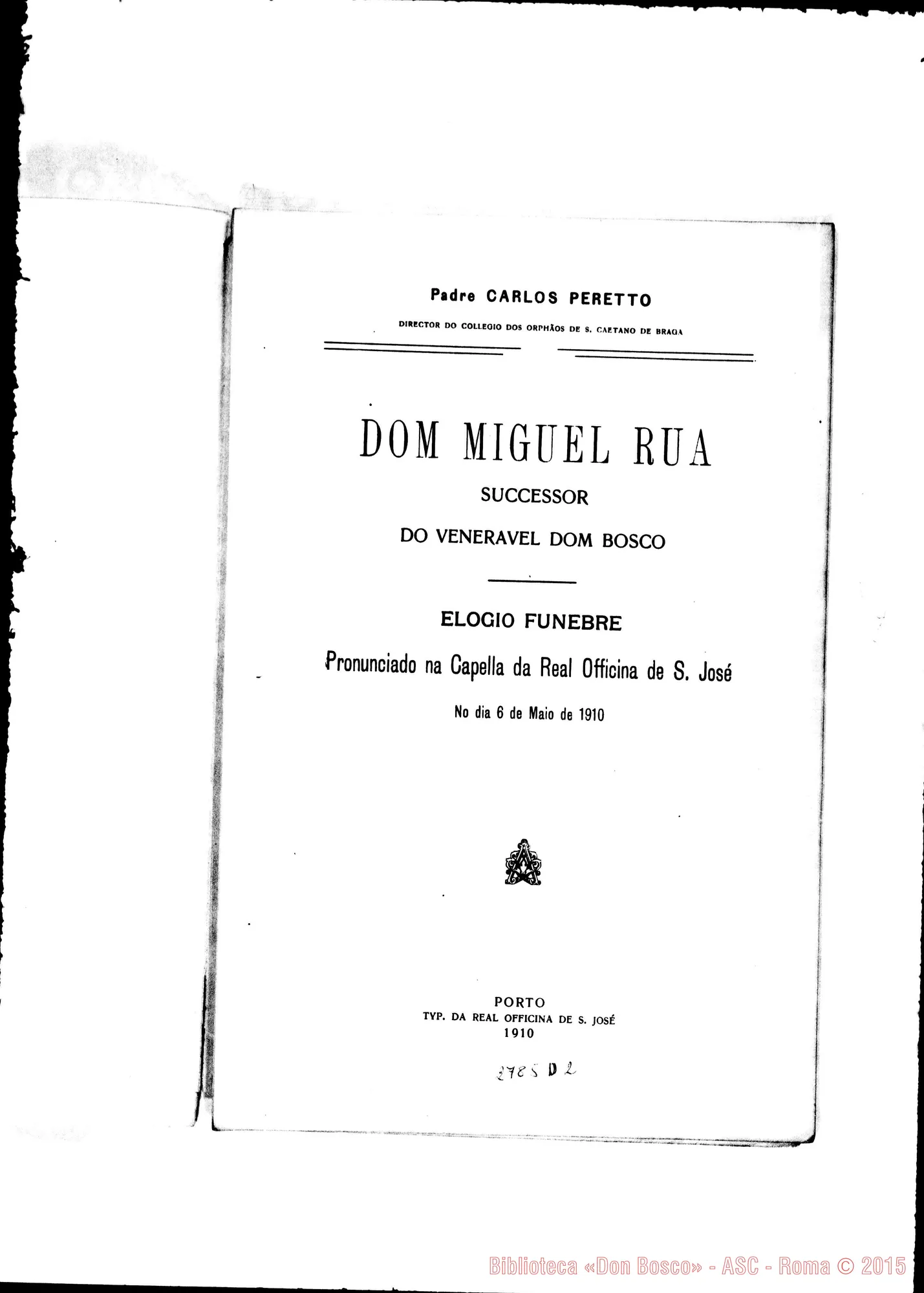 Fotogramma D 2 — Porto (Portogallo): D. Carlo Peretto, il 6-05-1910