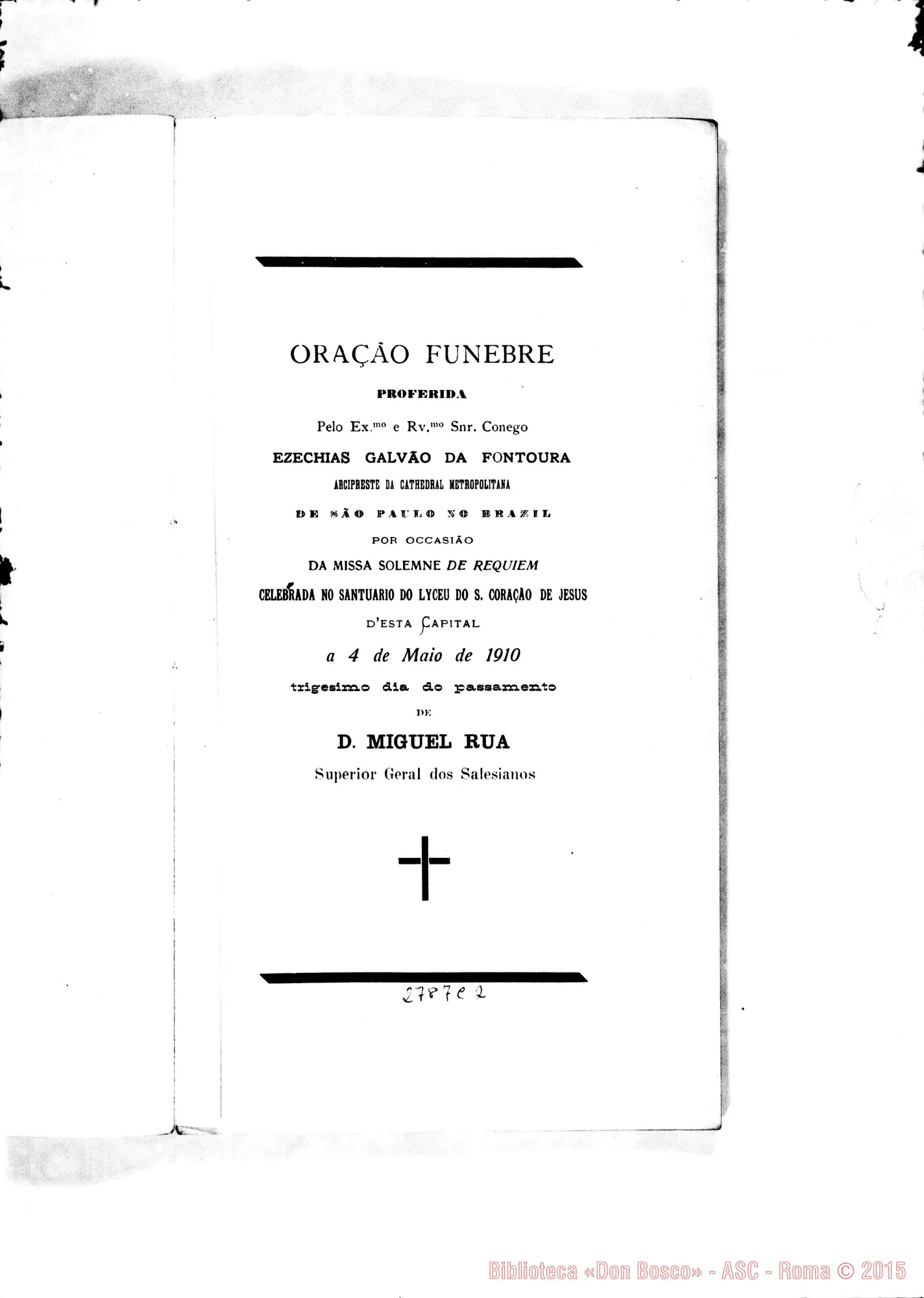 Fotogramma C 2 — Sao Paulo: Conego Ezechias Calváo, il 4-05-1910