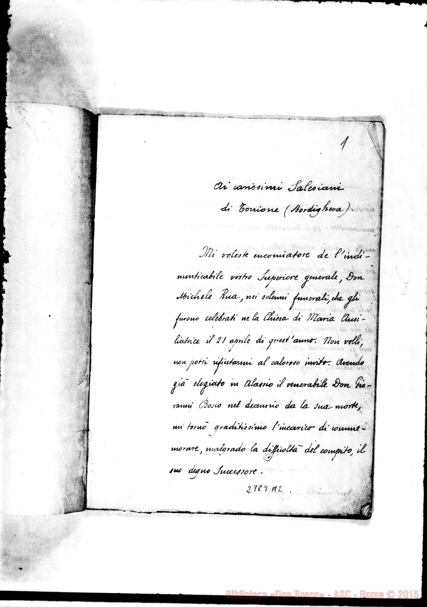 Fotogramma A 2 — Torino-Santuario Maria Aus.: Can. Giuseppe Maria Gogioso, il 21-04-1910