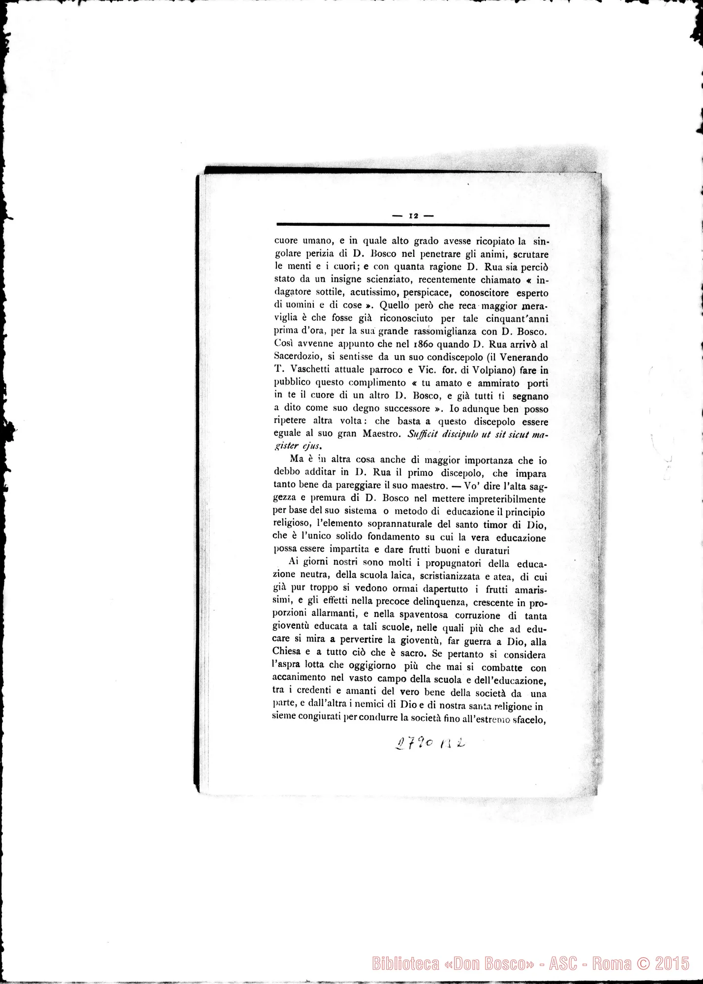 Fotogramma B 2 — Torino-Valsalice: D. Pietro Montefameglio, il 27-06-1910