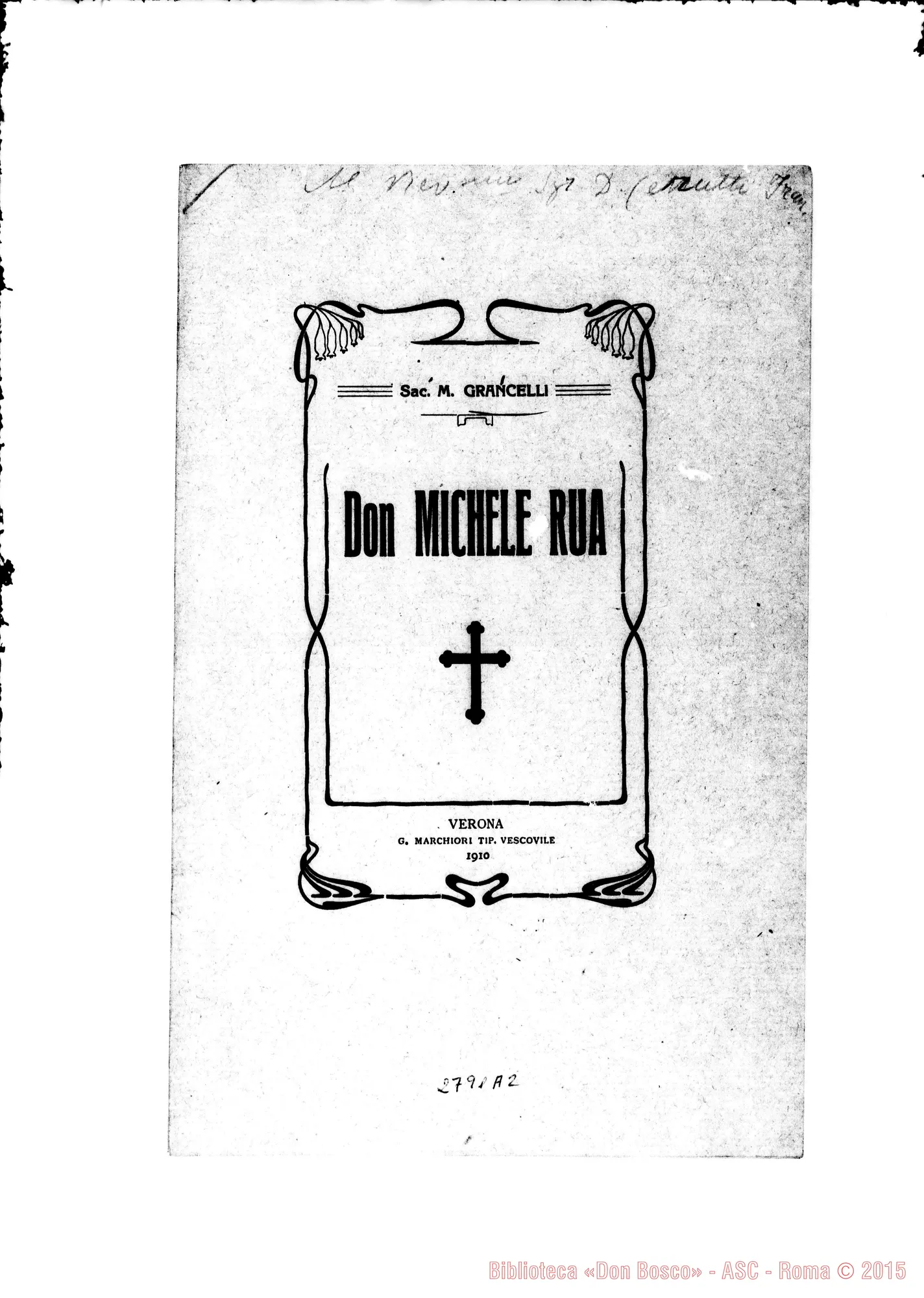Fotogramma A 2 — Verona: sac. prof. Michelangelo Grancelli, il 12-05-1910