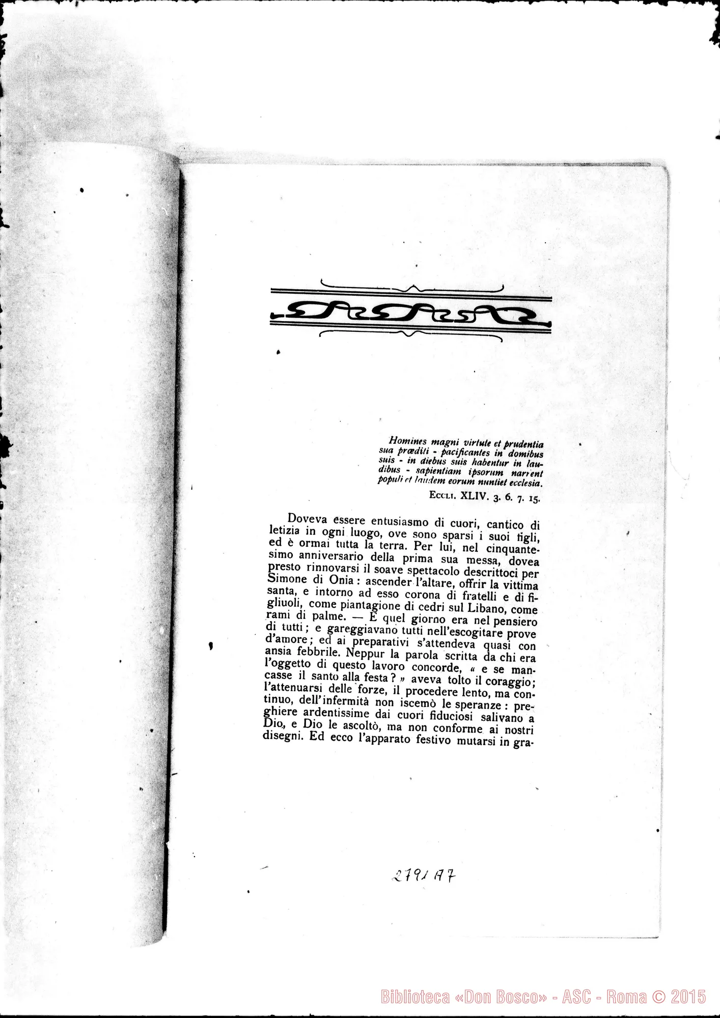 Fotogramma A 7 — Verona: sac. prof. Michelangelo Grancelli, il 12-05-1910