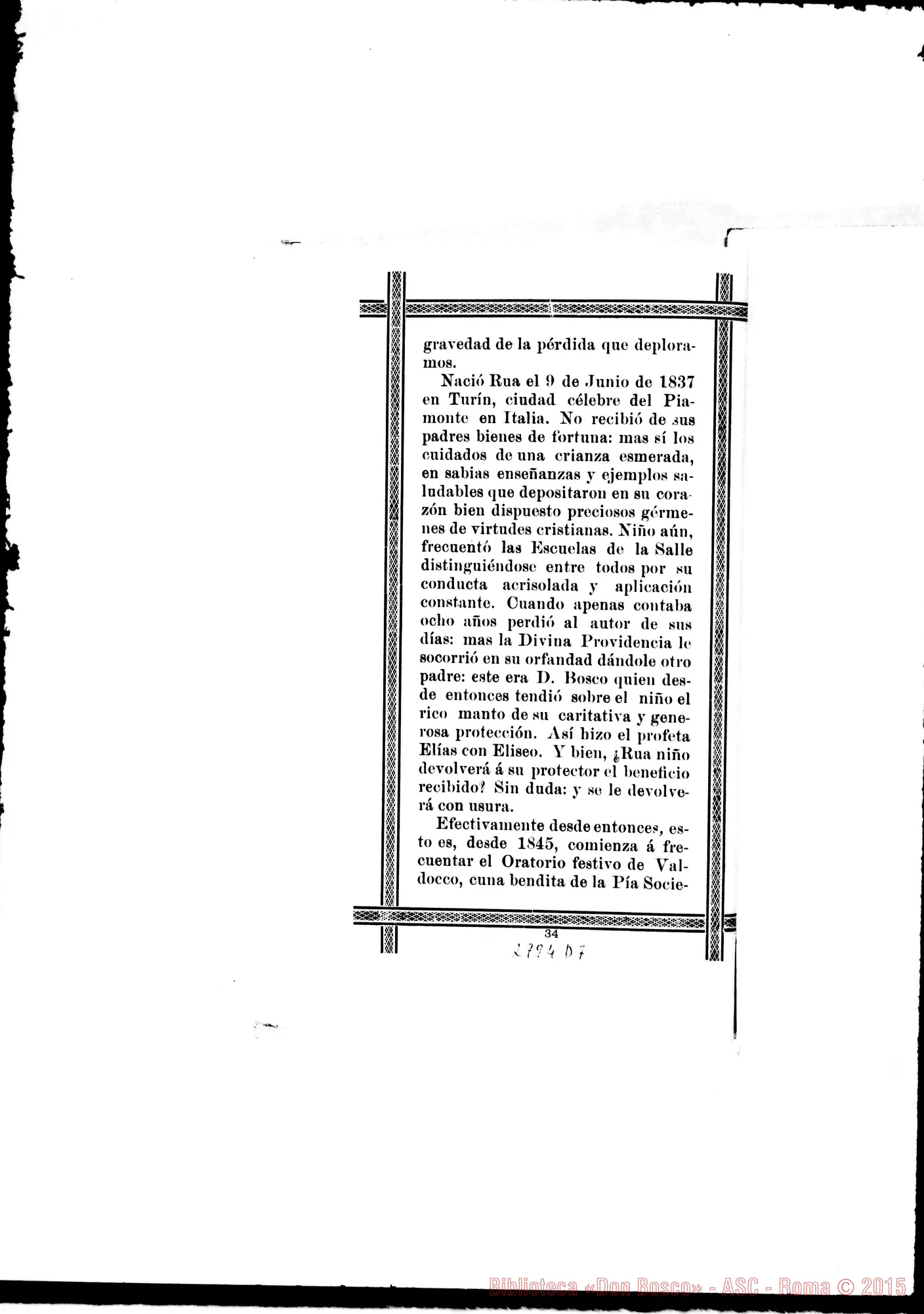 Fotogramma D 7 — Quito (Equatore): La casa de Quito: «Corona funebre A la memoria de D.Rua»