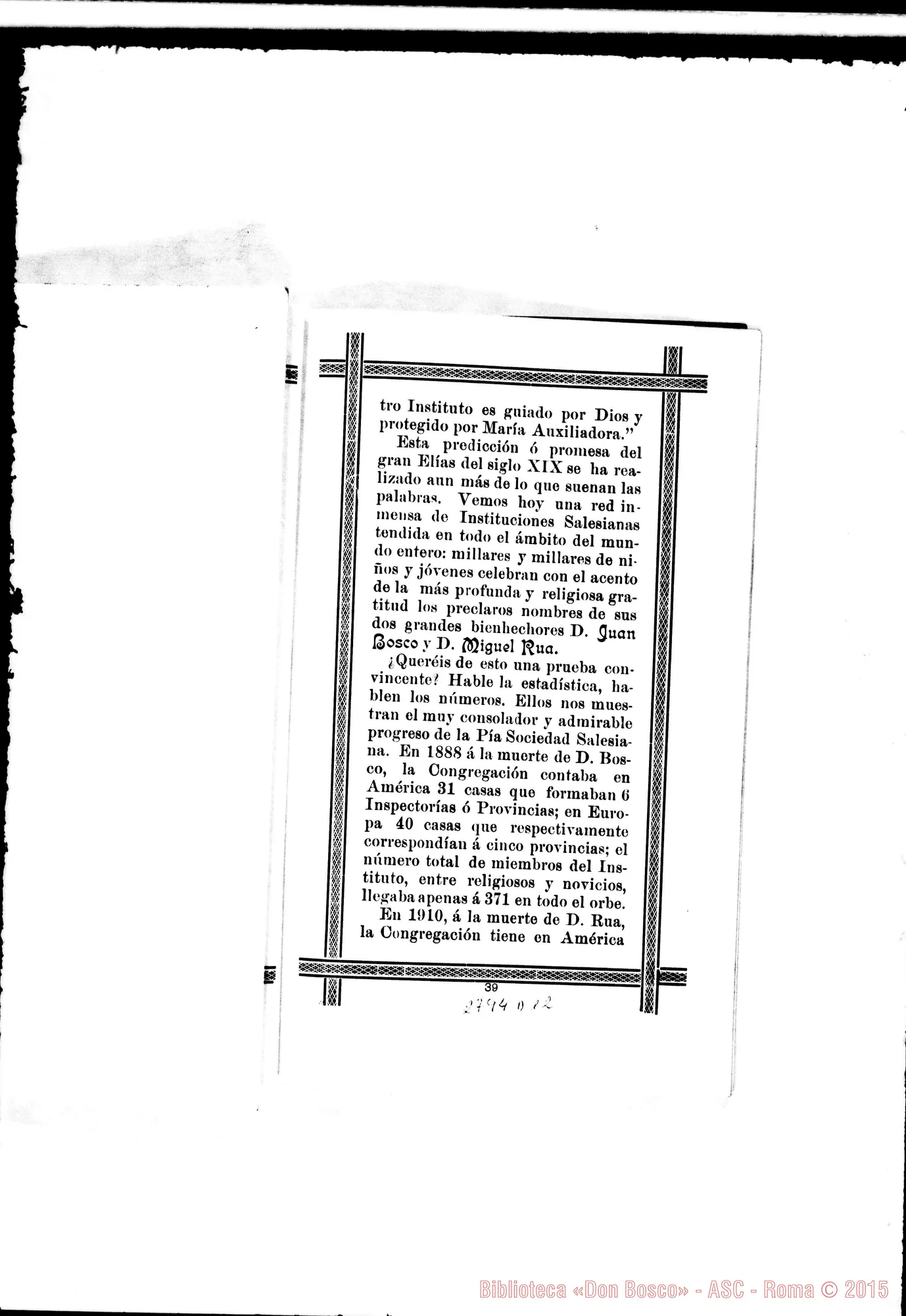 Fotogramma D 12 — Quito (Equatore): La casa de Quito: «Corona funebre A la memoria de D.Rua»