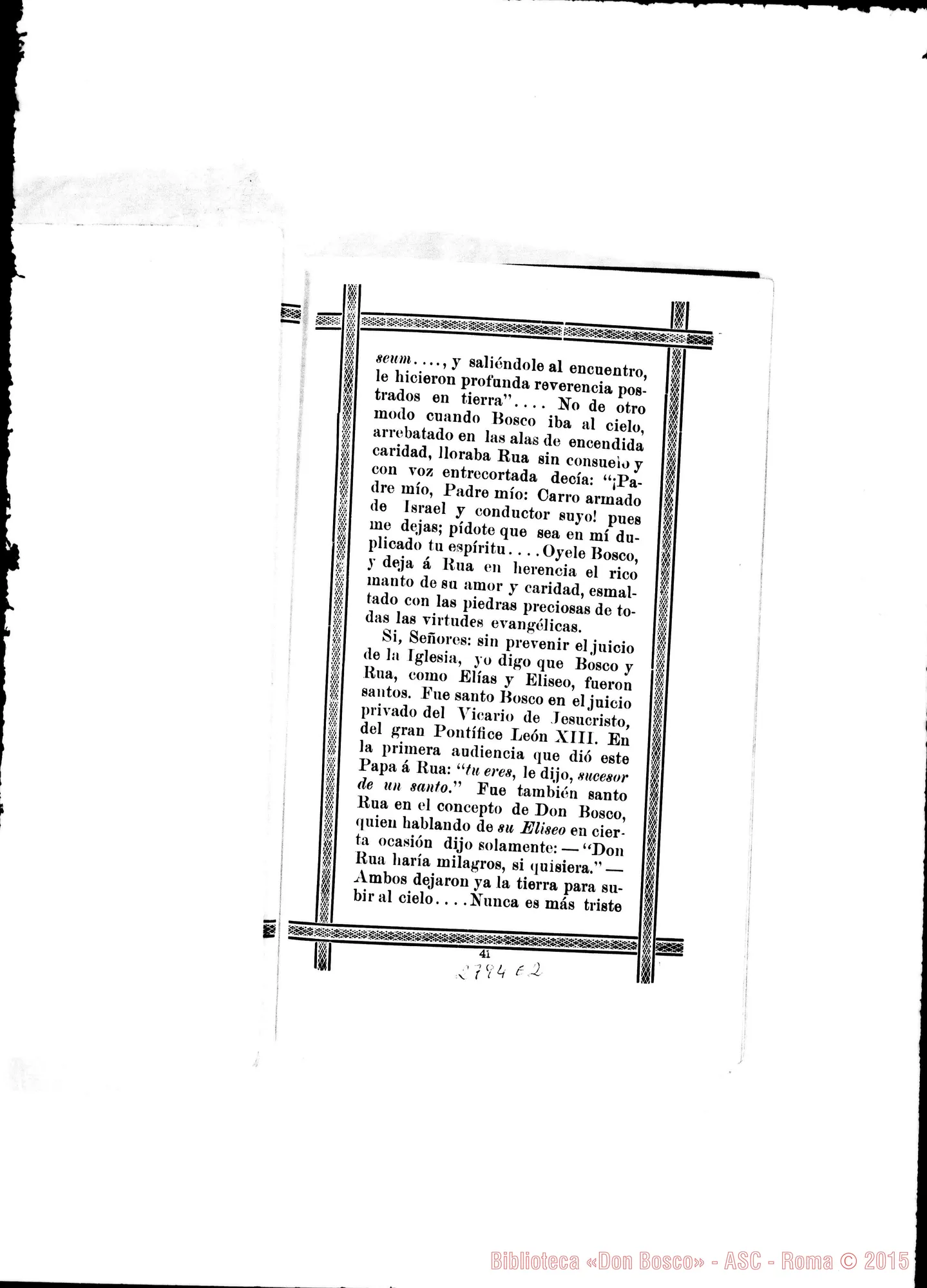 Fotogramma E 2 — Quito (Equatore): La casa de Quito: «Corona funebre A la memoria de D.Rua»