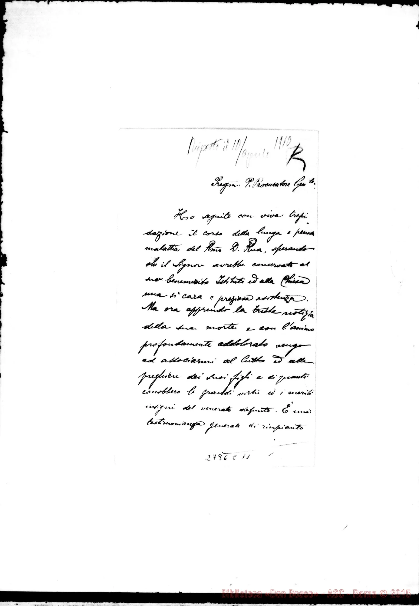 Fotogramma C 11 — Ferrata Domenico, prefetto della Congr. Disciplina dei Sacramenti
