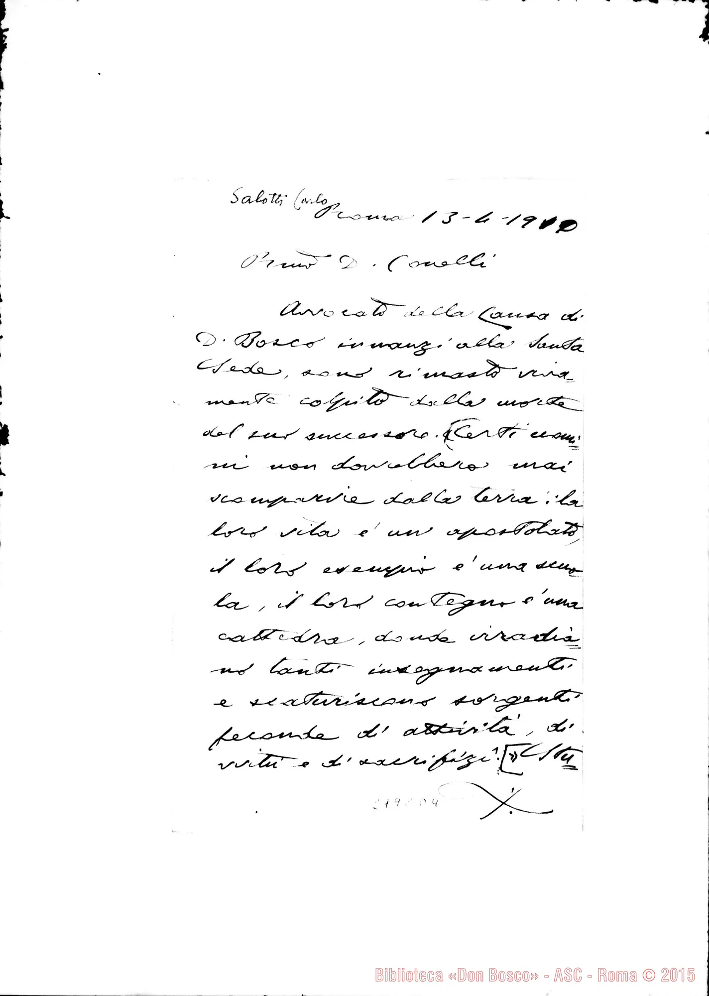 Fotogramma D 4 — Salotti Carlo, mons., avv.