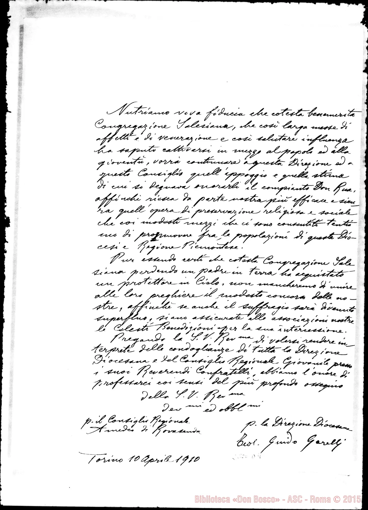 Fotogramma D 4 — Garelli Guido, della Direzione Diocesana Torinese