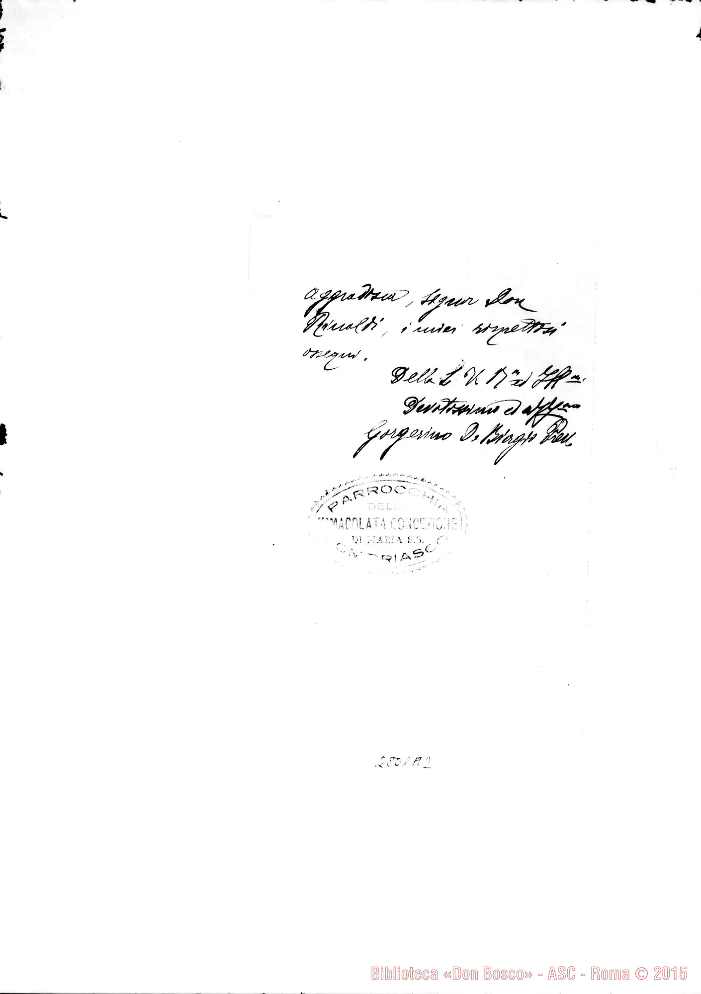 Fotogramma A 2 — Gorgerino Biagio, prevosto. Lombriasco