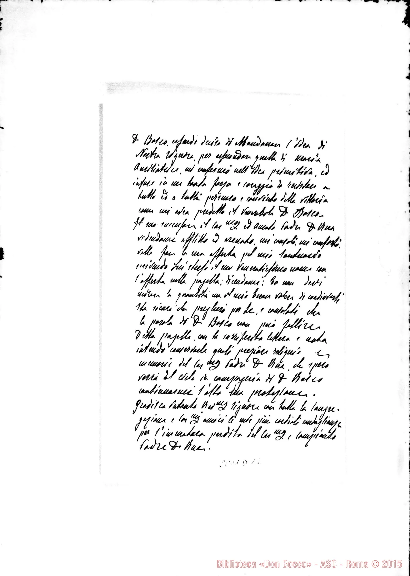 Fotogramma D 12 — Mulattieri Federico, prevosto vicario foraneo. Niella-Tarano. Biglietto da visita