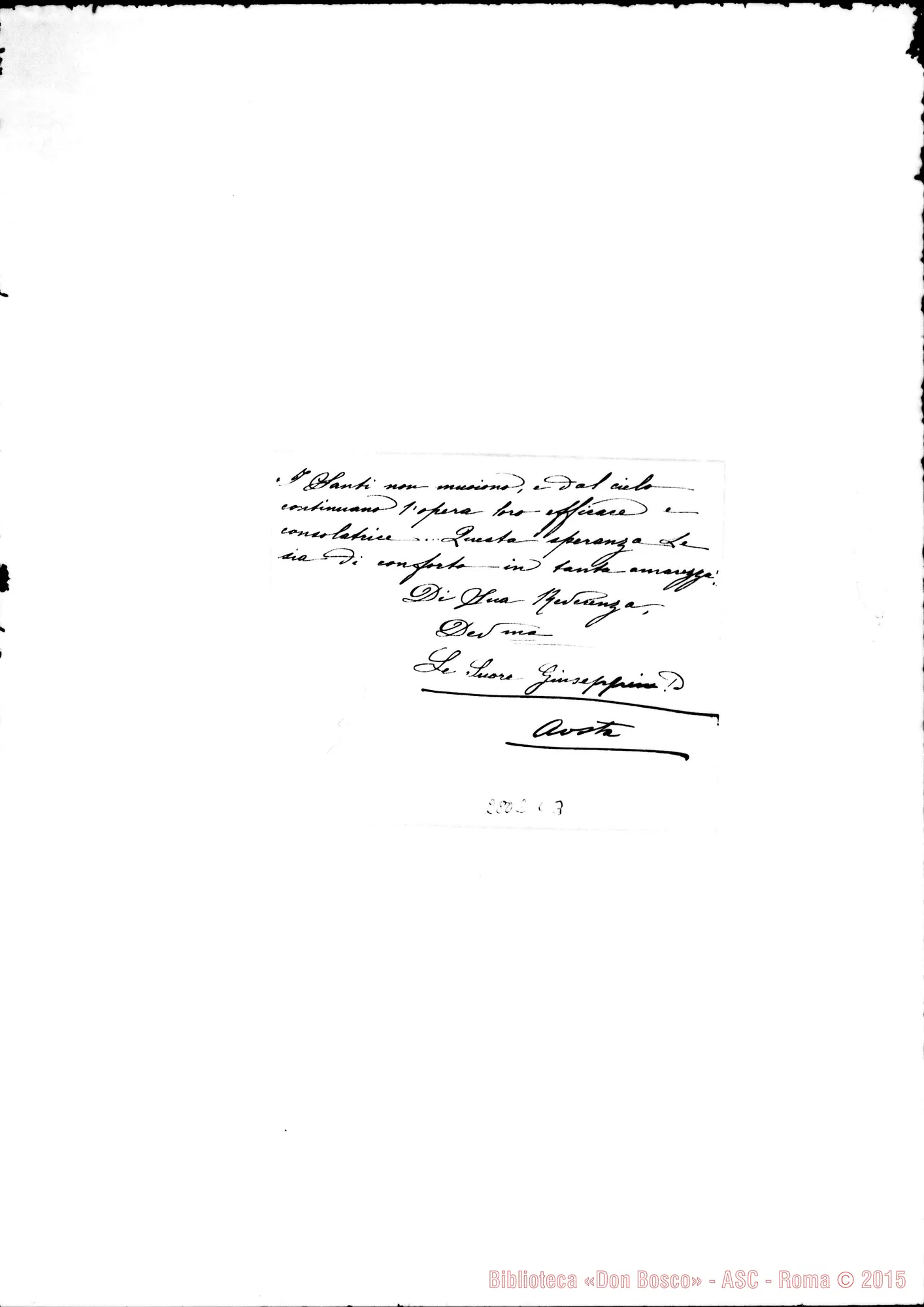 Fotogramma C 3 — Giuseppine. Aosta. Biglietto