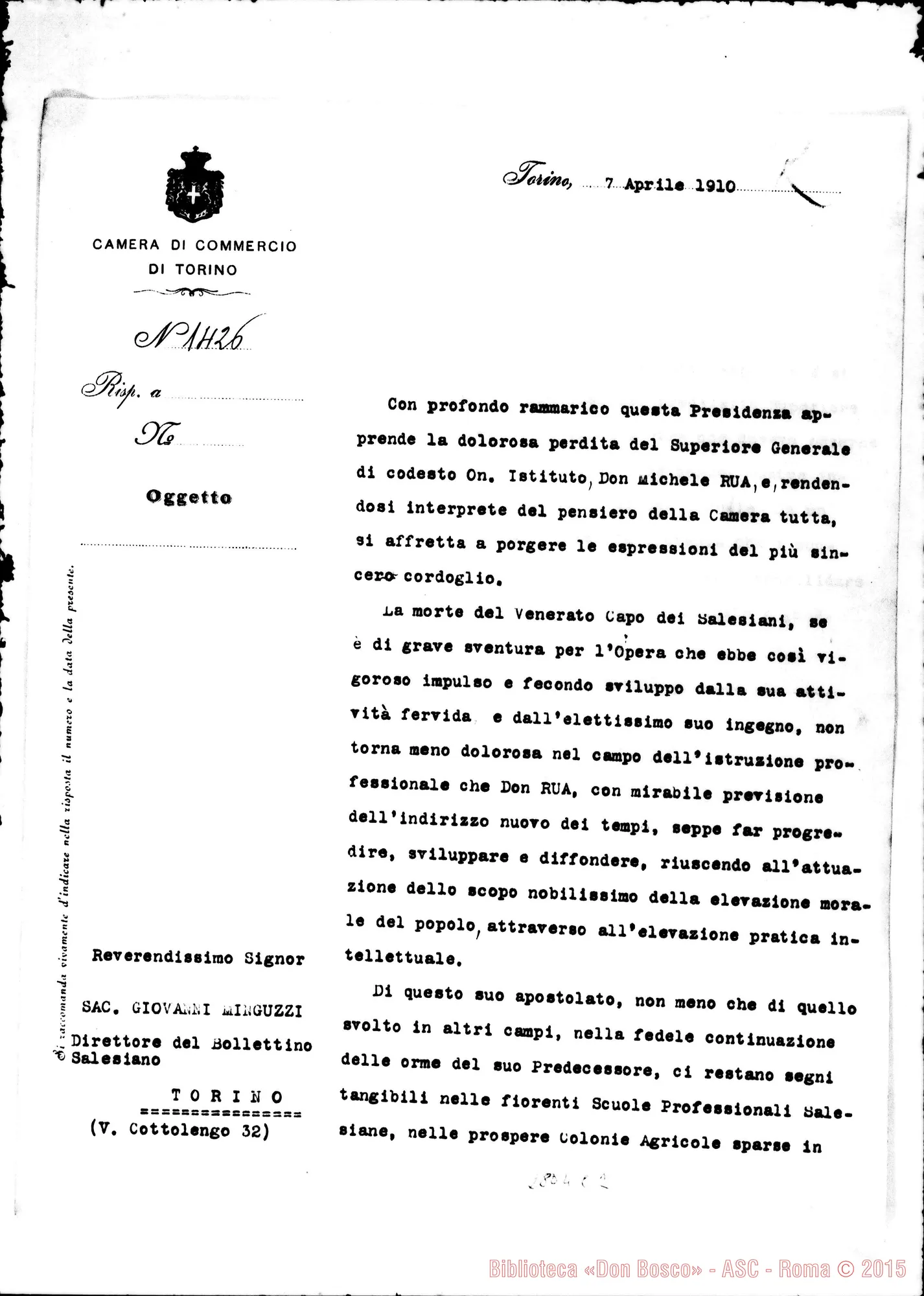 Fotogramma C 2 — Bona F., presidente della Camera di Commercio di Torino