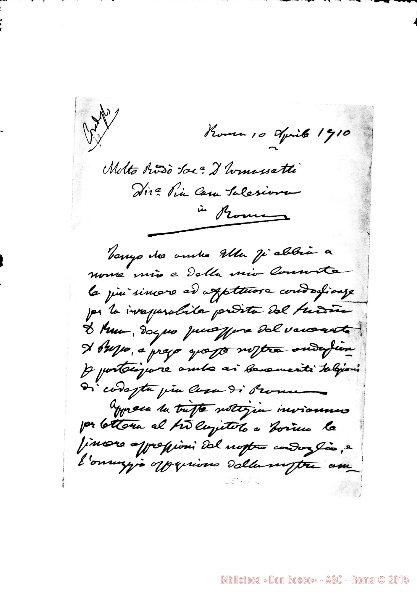 Fotogramma C 2 — Antonelli Agostino, conte, presidente Accademia Tiberina