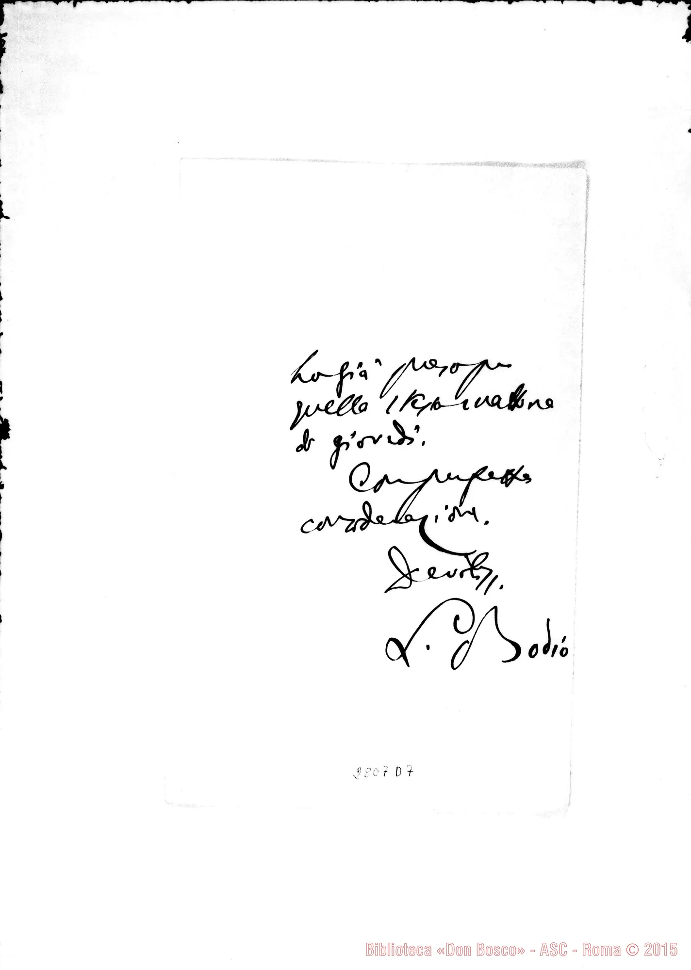 Fotogramma D 7 — Bodio L., senatore. Cfr. anche 2.804 B11