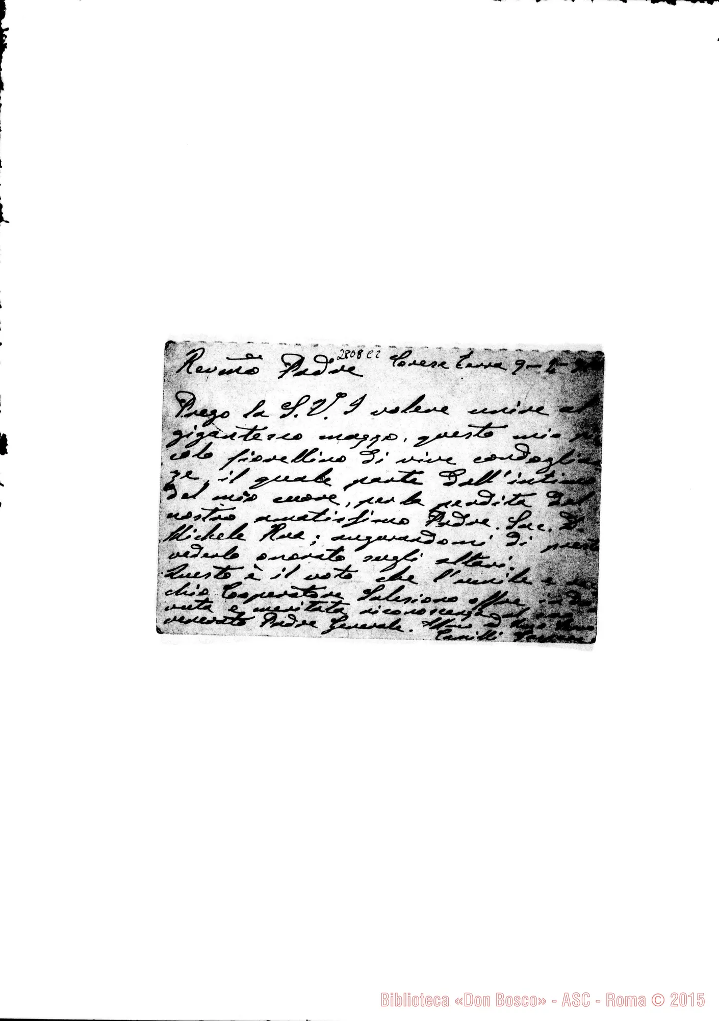 Fotogramma C 2 — Camilli Gaspare. Cartolina postale