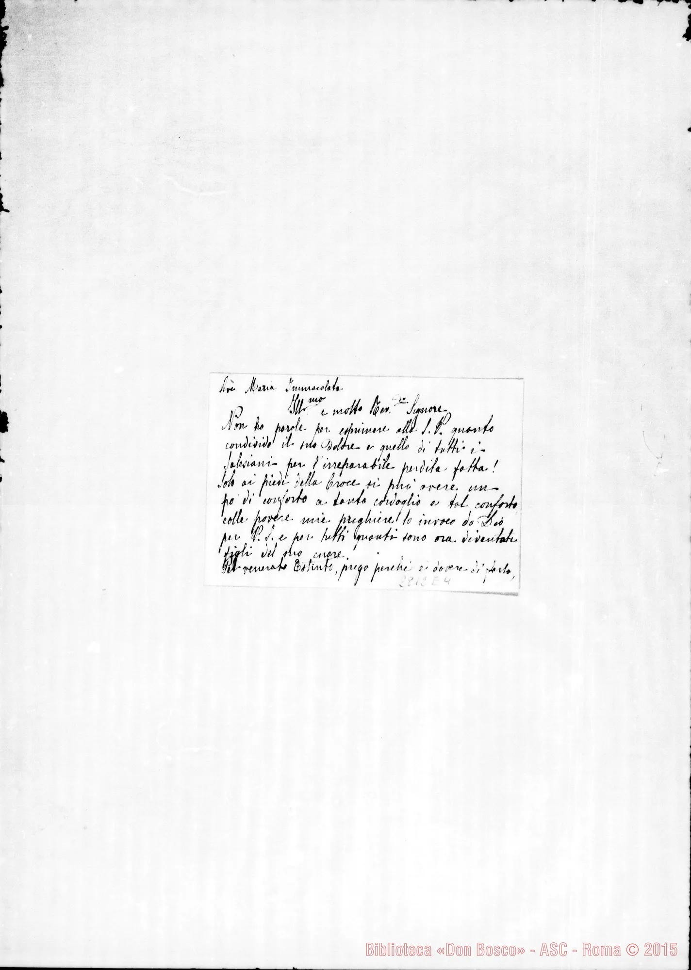 Fotogramma E 4 — Mazé de la Roche Lorenzina. Torino. Biglietto da visita