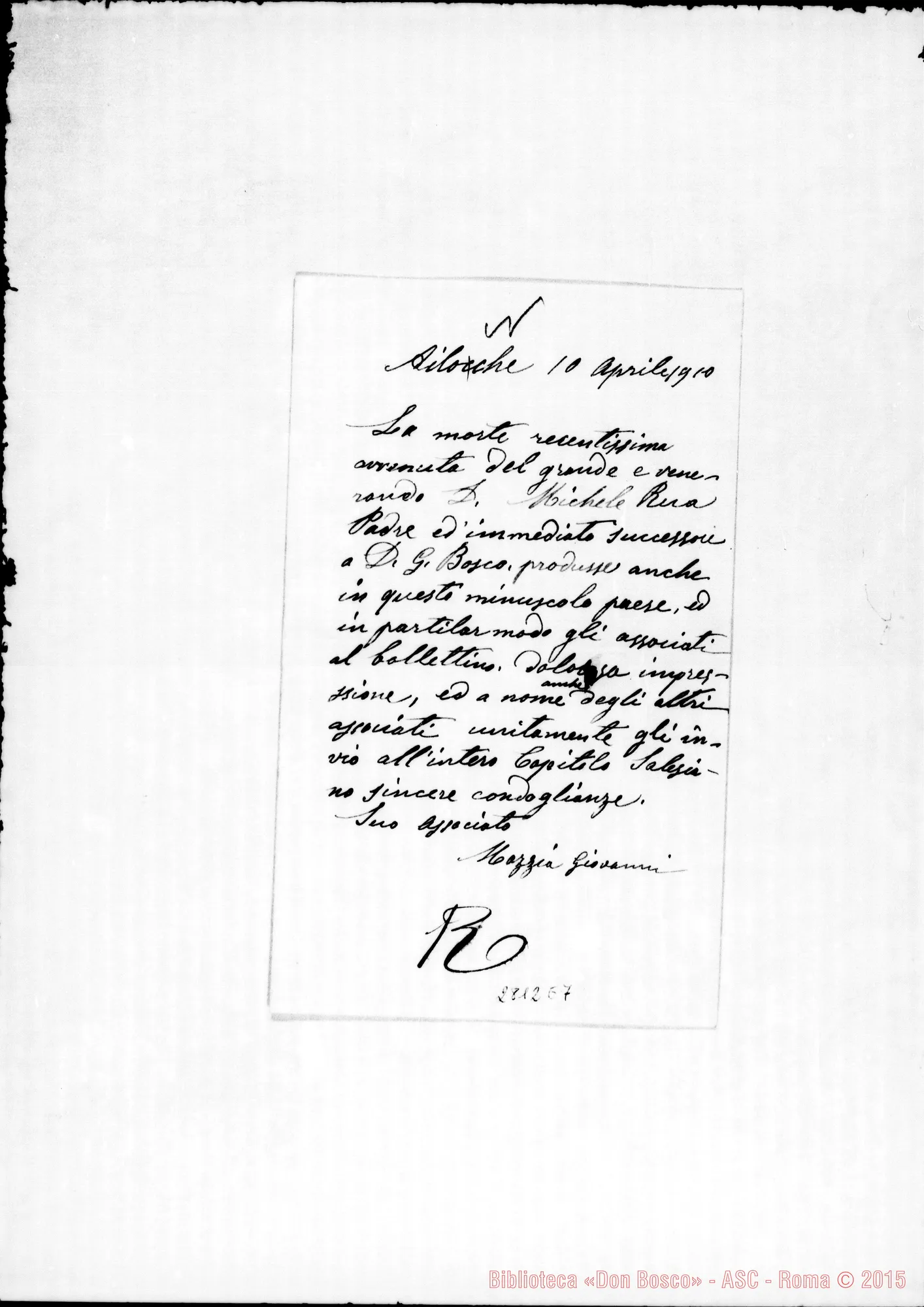 Fotogramma E 7 — Mazzia Giovanni. Ailocche