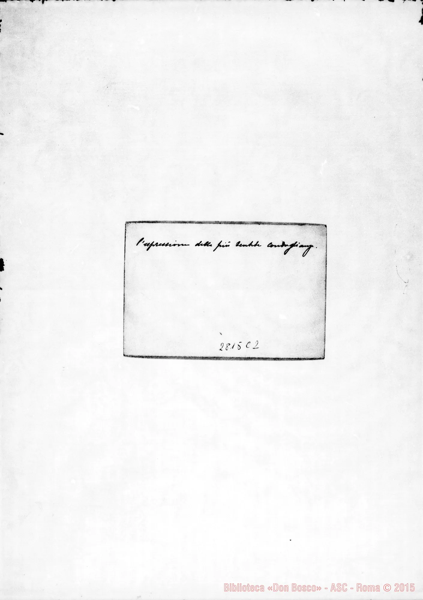 Fotogramma C 2 — Sambuy, comtesse. Biglietto da visita