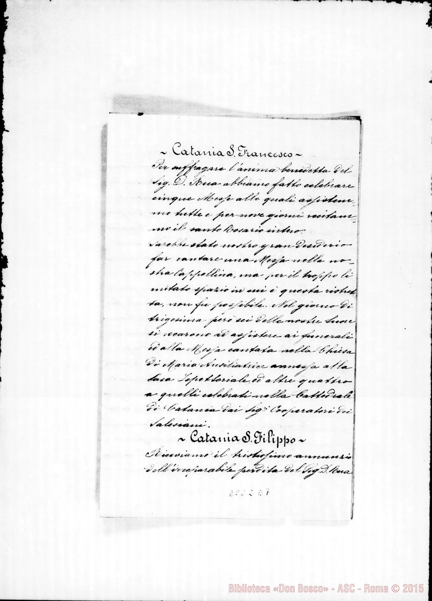 Fotogramma E 7 — Sicilia: Funerali fatti in Sicilia nelle Case delle FMA