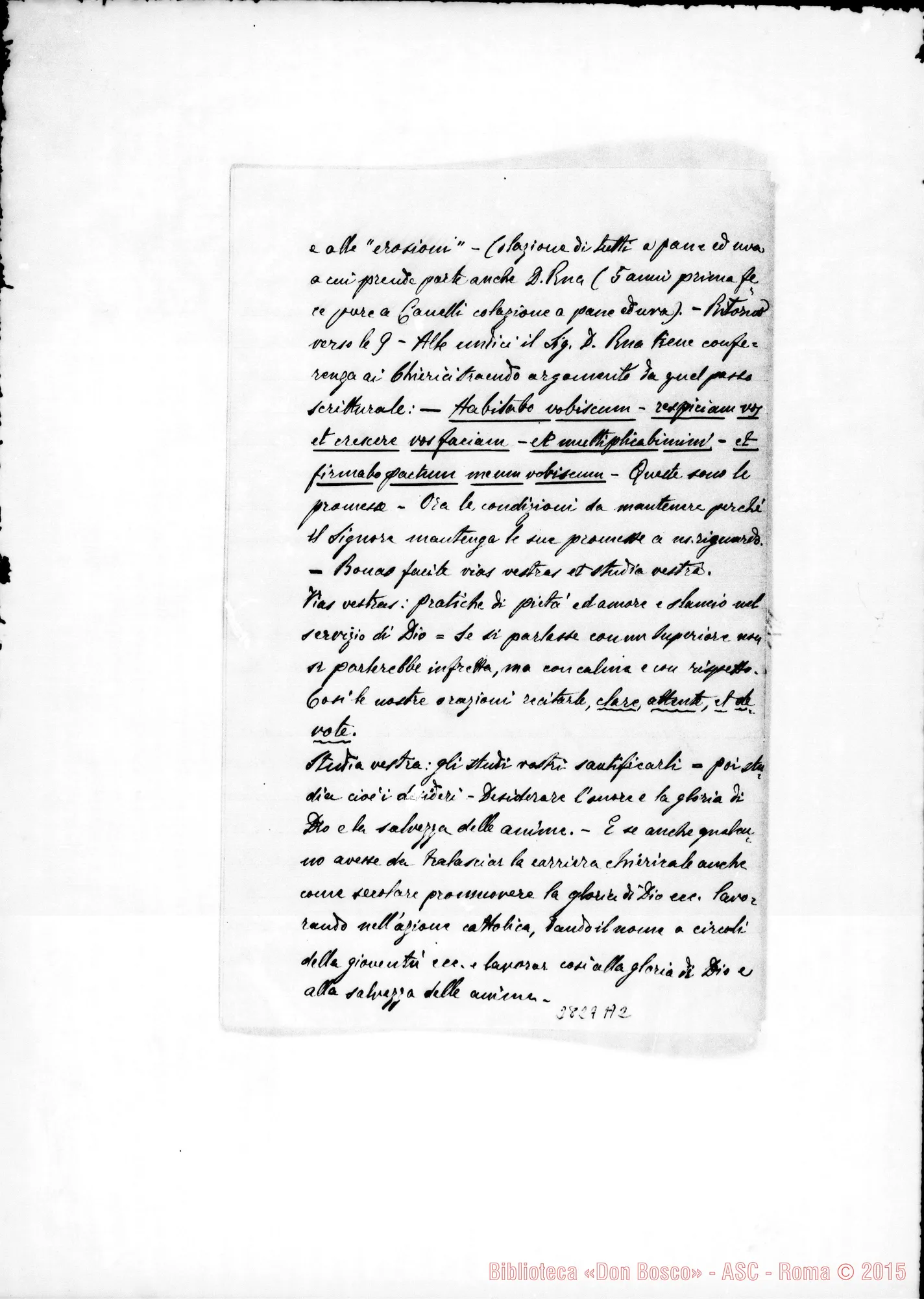 Fotogramma A 2 — Promemoria