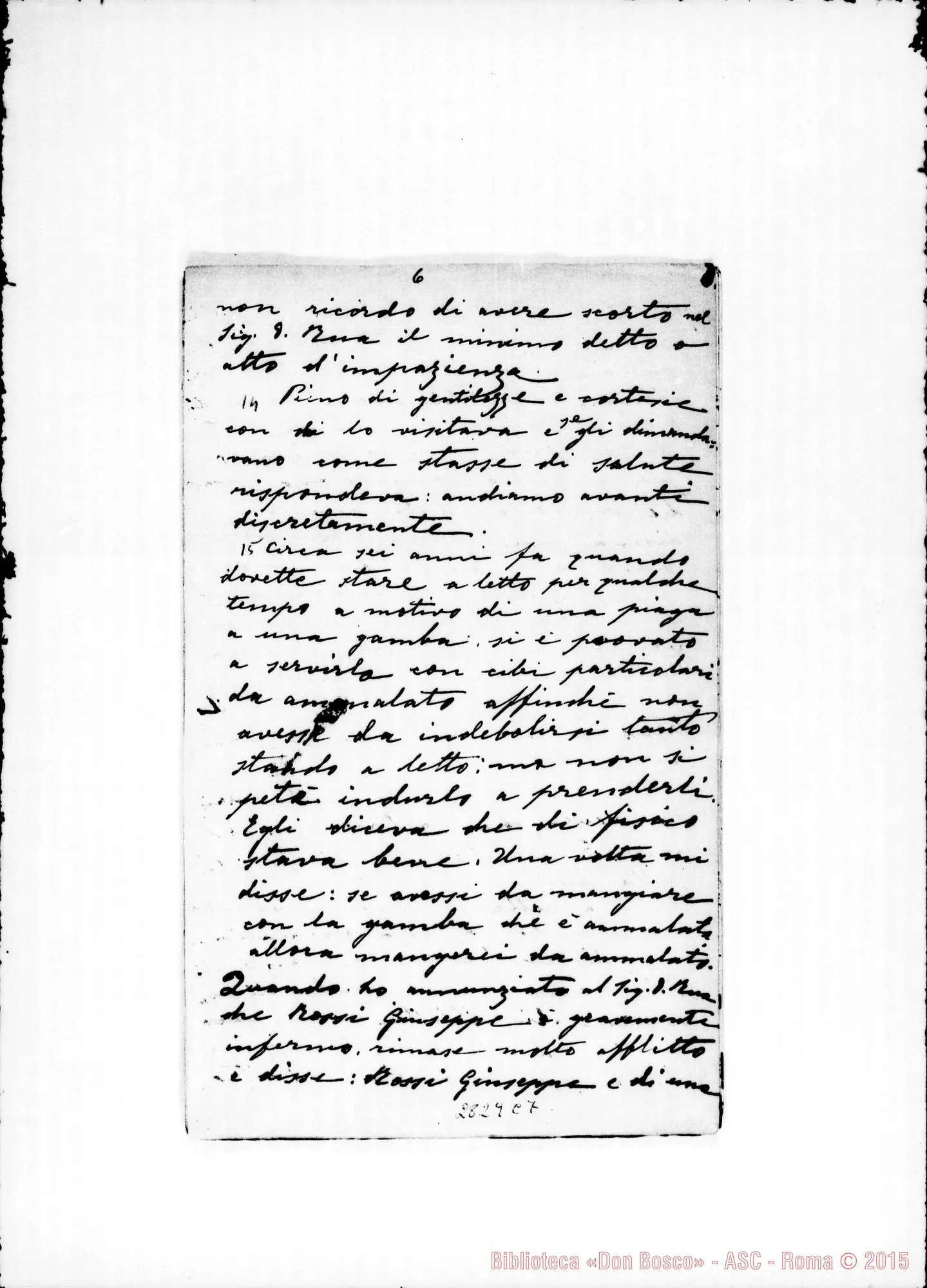 Fotogramma C 7 — Balestra Giuseppe, SDB: Per la memoria di D. Rua