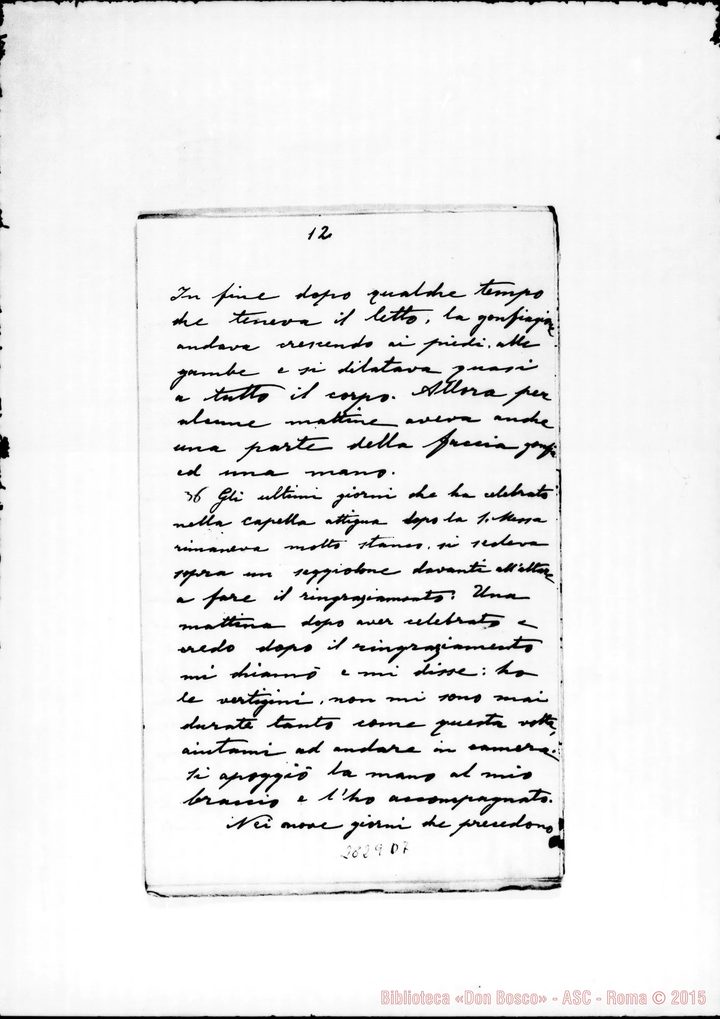 Fotogramma D 7 — Balestra Giuseppe, SDB: Per la memoria di D. Rua