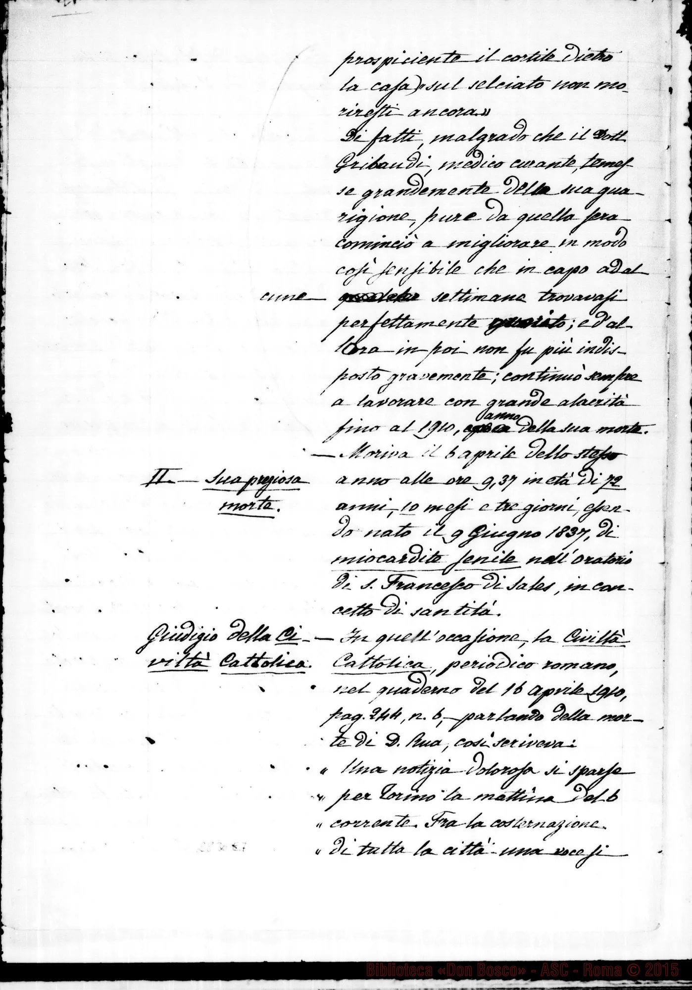 Fotogramma E 7 — Berto Gioachino, SDB: Notizie su D. Rua