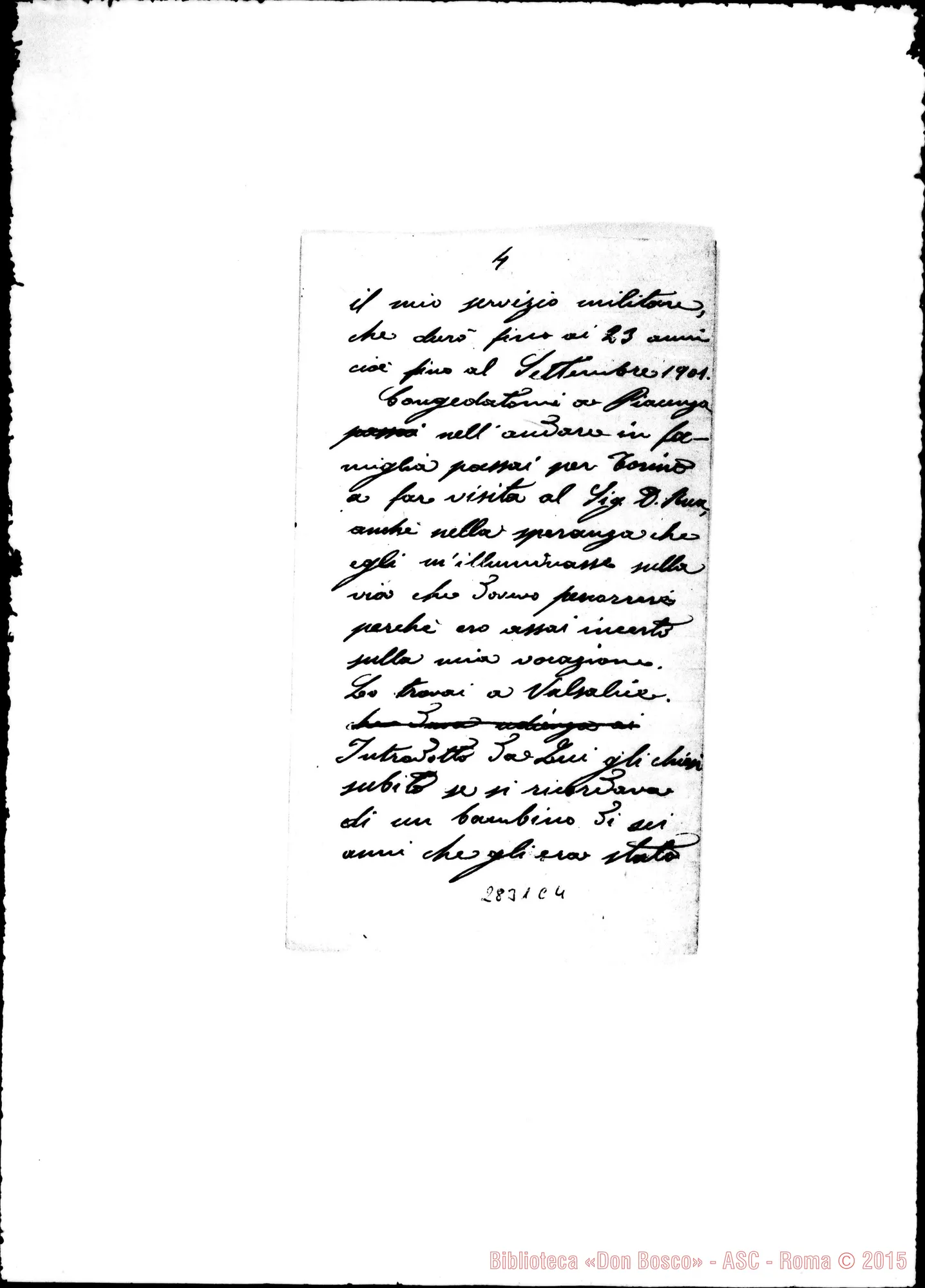 Fotogramma C 4 — Bert Pietro, coad. SDB: Lettera A D. Amadei, il 7-12-1921