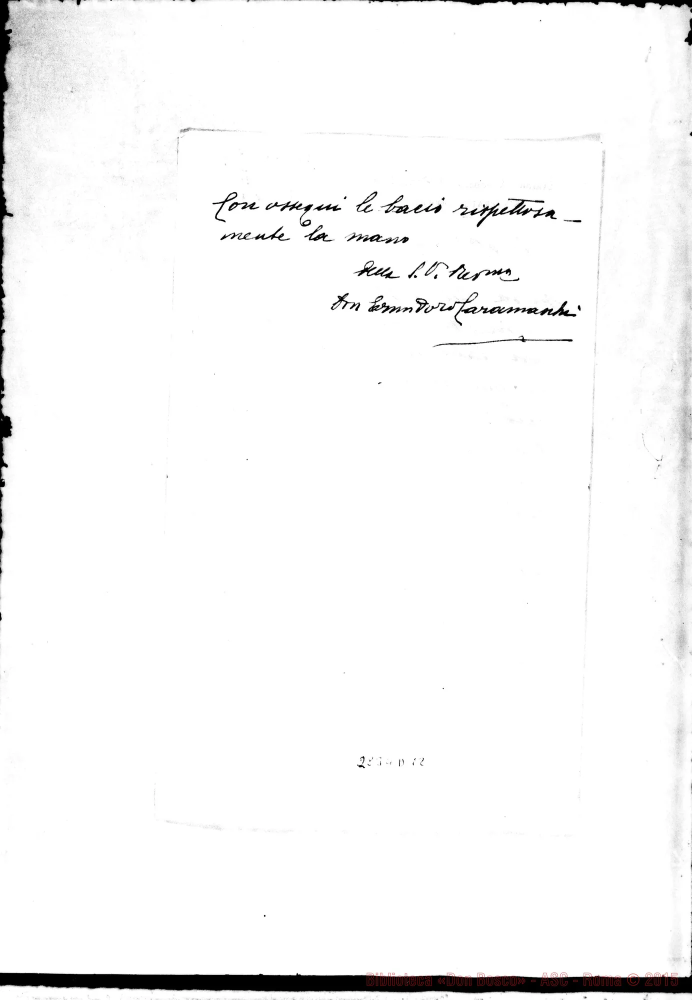 Fotogramma D 12 — Caramaschi Ermidoro, SDB: Lettera A Don Ricceri. Soverato, 15-10-1959