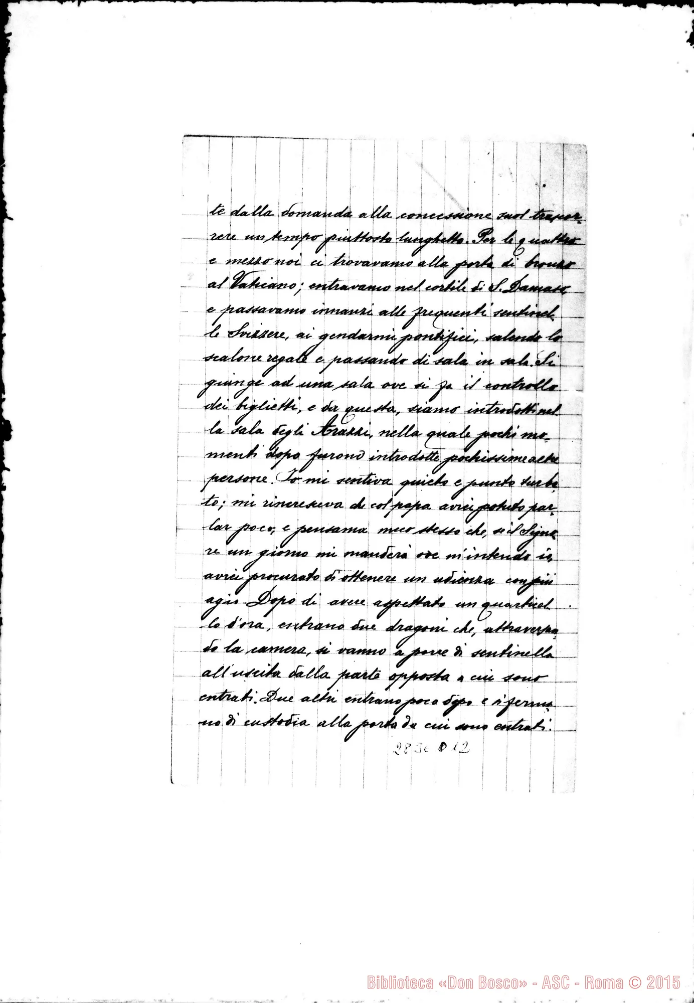 Fotogramma D 12 — Lettera A D. Bianchi, da D. Conelli. Roma, 24-09-1892