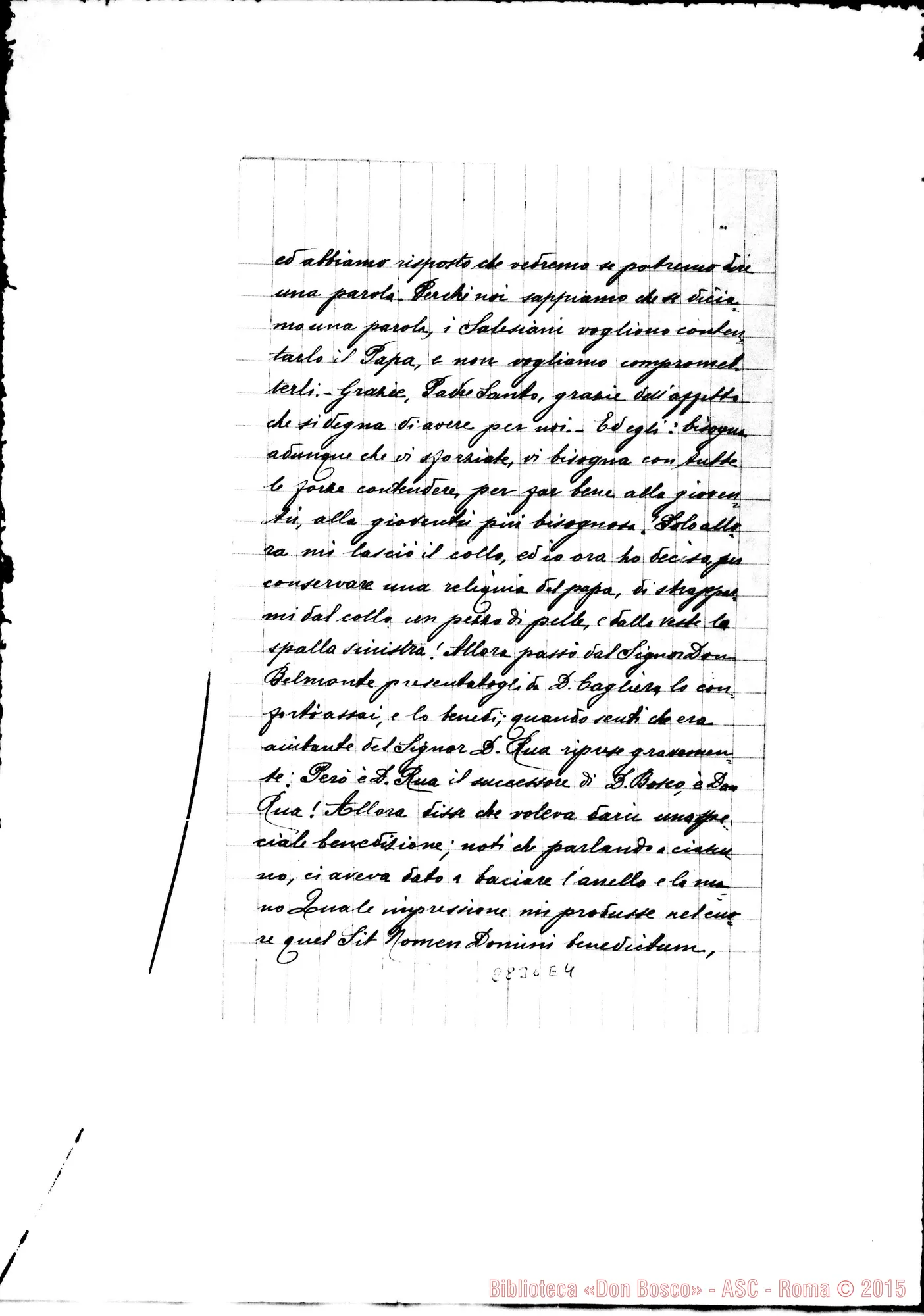 Fotogramma E 4 — Lettera A D. Bianchi, da D. Conelli. Roma, 24-09-1892