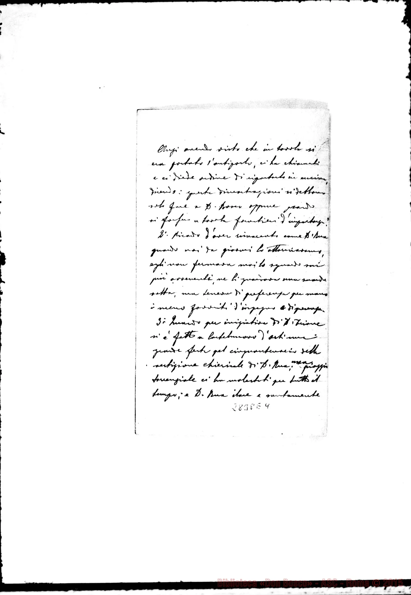 Fotogramma E 4 — Dogliani Giuseppe, SDB: Lettera A D. Amadei. Torino, 2-11-1921
