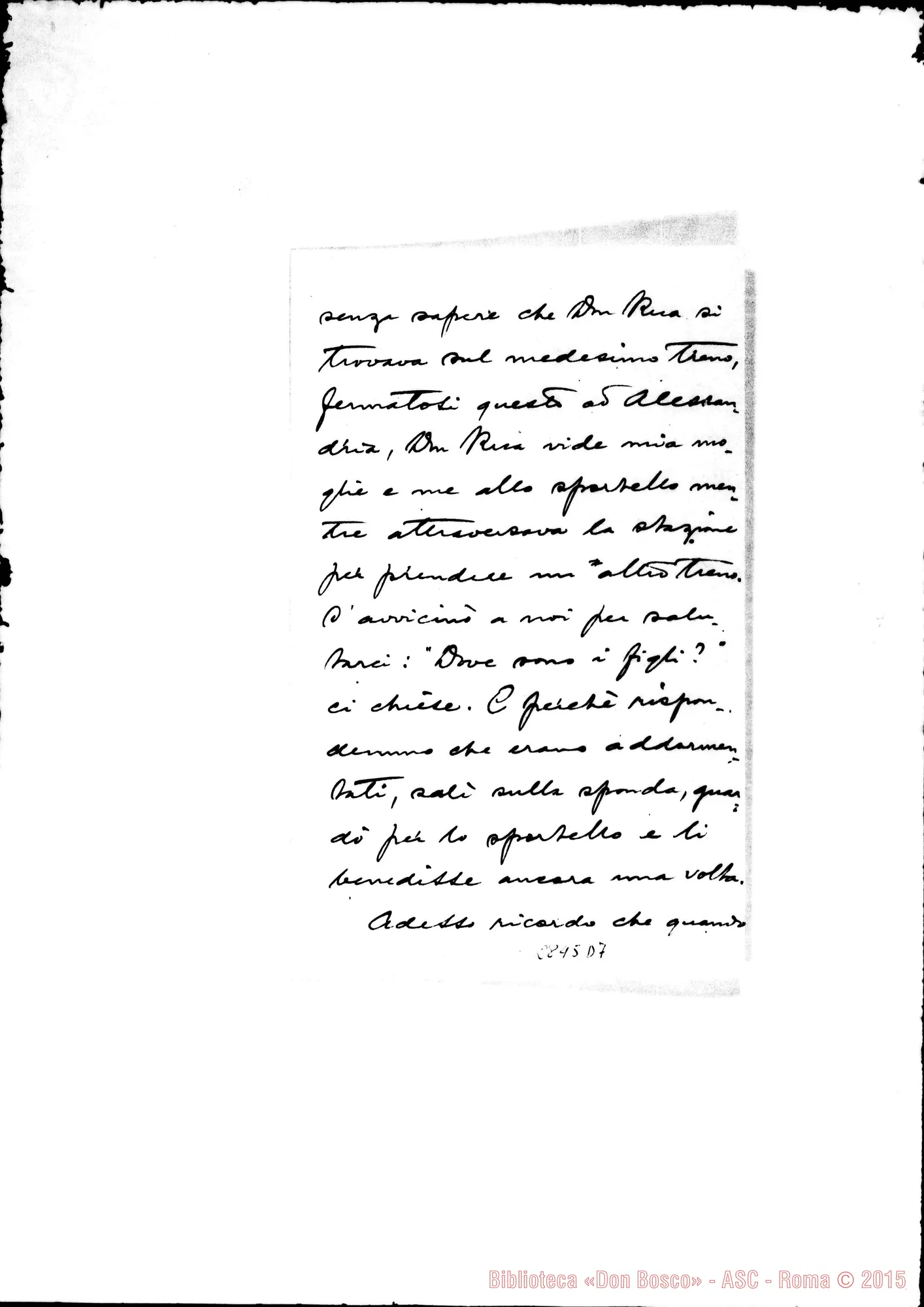 Fotogramma D 7 — Galea Alfonso Maria, sac.: Lettera A D. Amadei. Malta, 7-11-1921