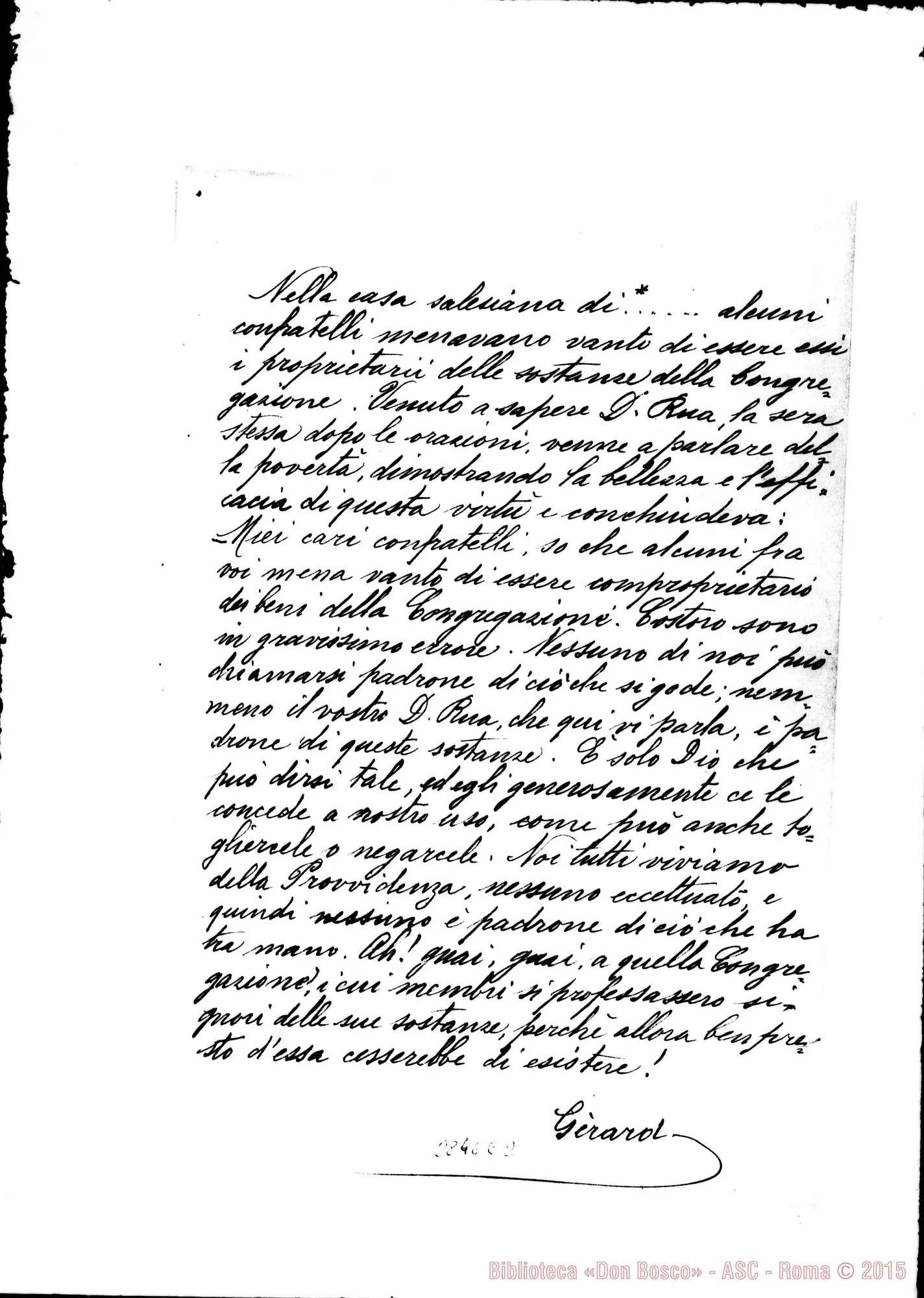 Fotogramma E 2 — Gérard: «Iddio glorifica D. Rua appena morto»