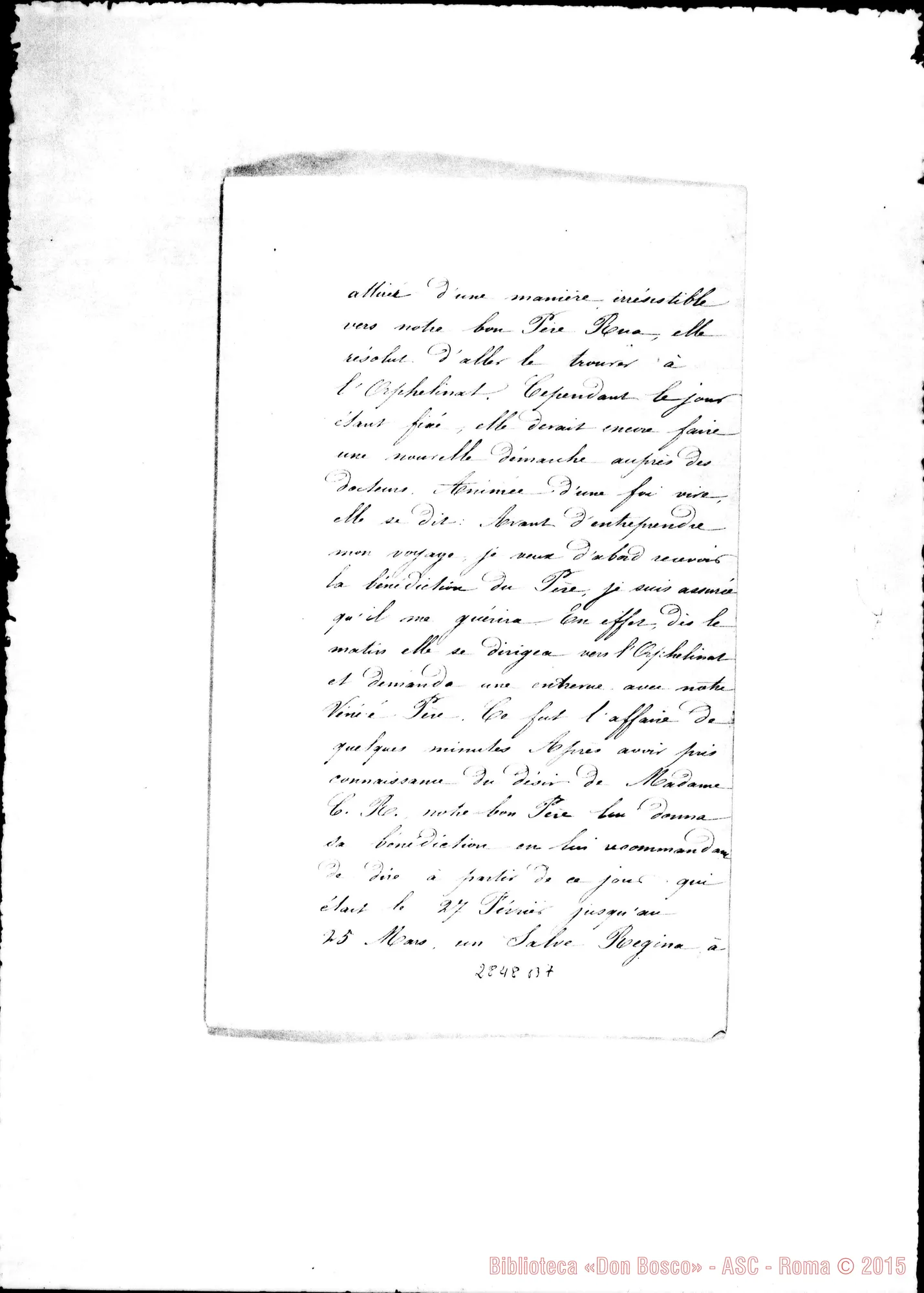 Fotogramma B 7 — Suor Hugues - Monsieur l’Abbé. S.Cyr, 5-09-1890