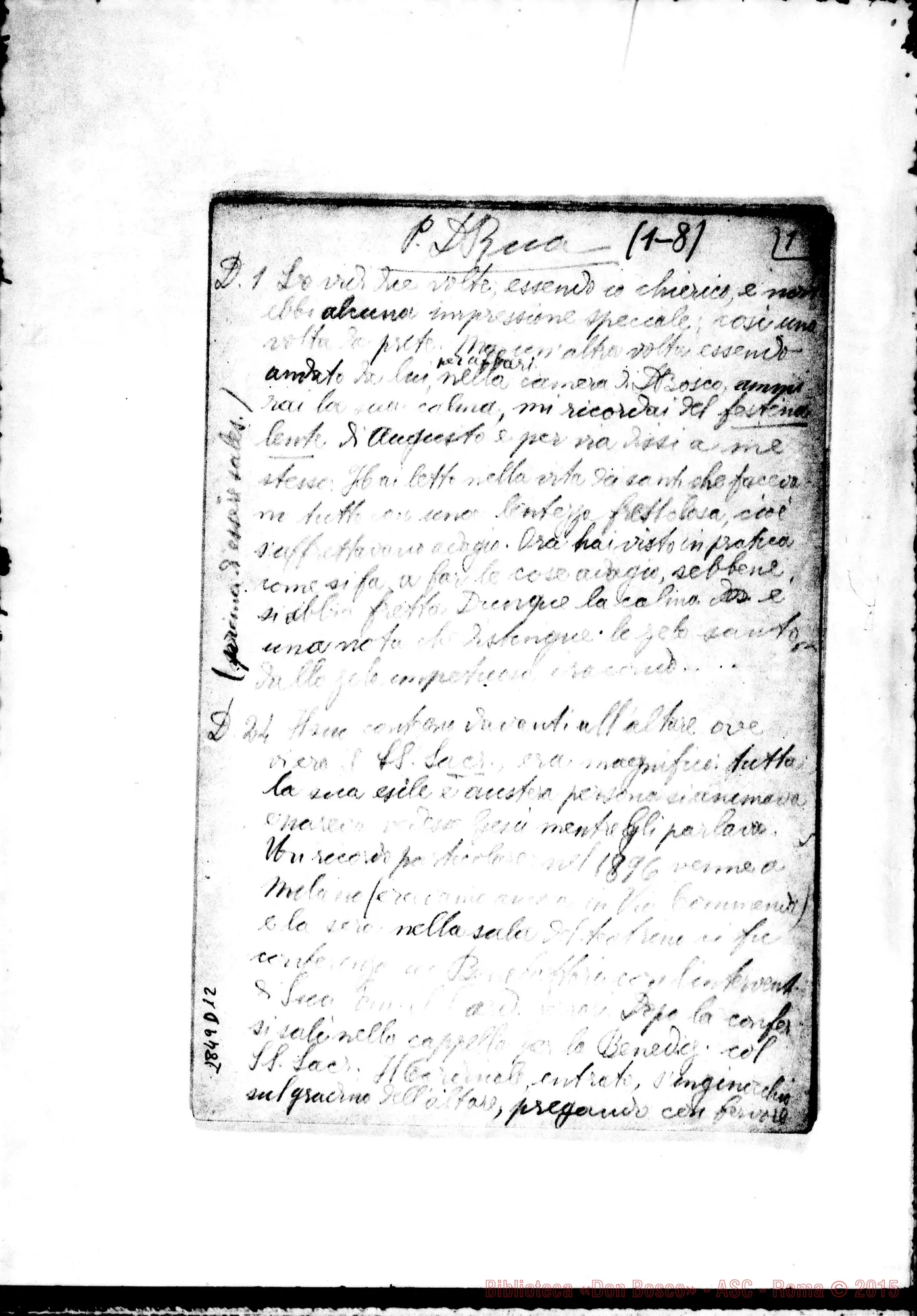 Fotogramma D 12 — Maccono Francesco, SDB: Memorie su D. Rua