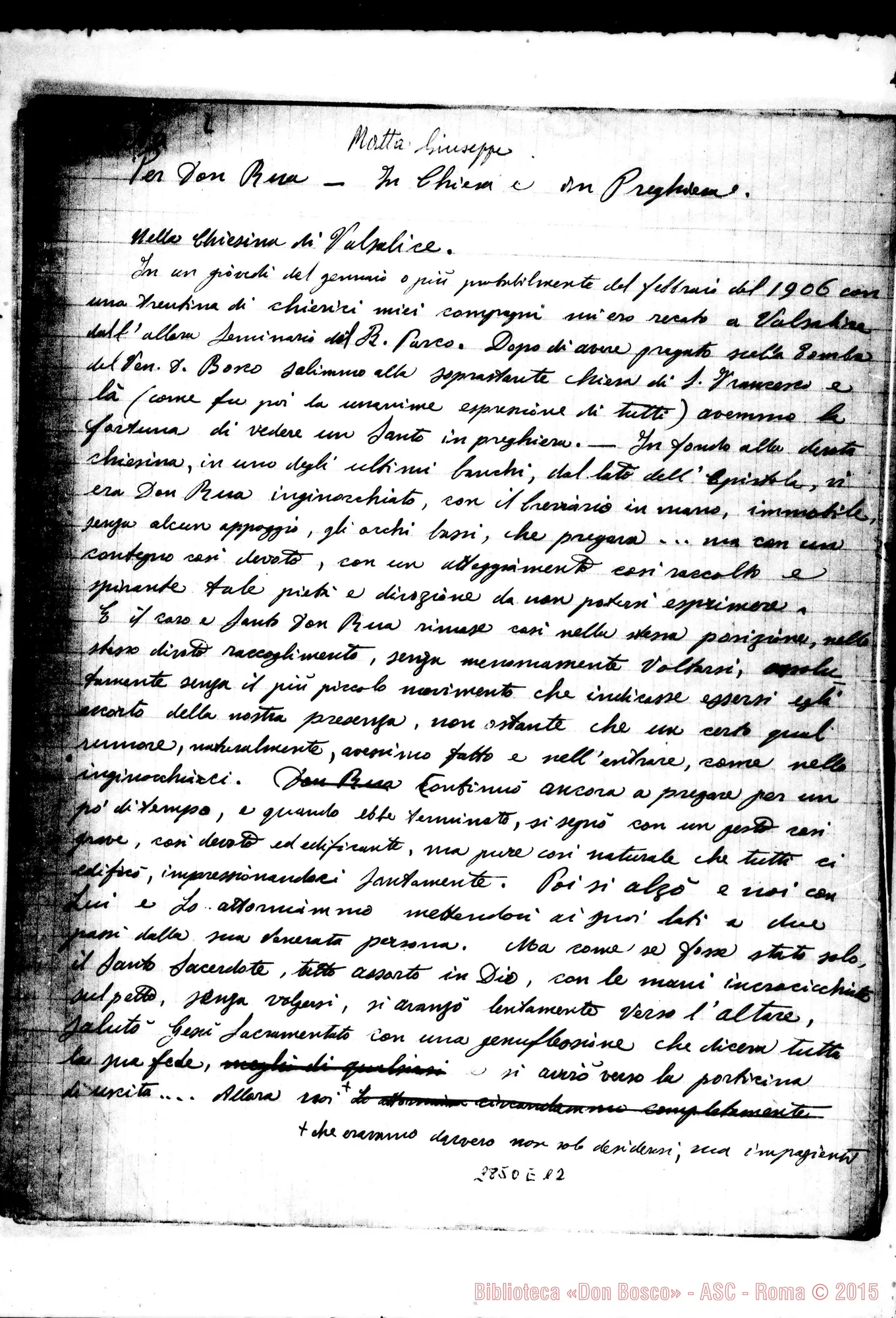 Fotogramma E 12 — Memoria su D. Rua