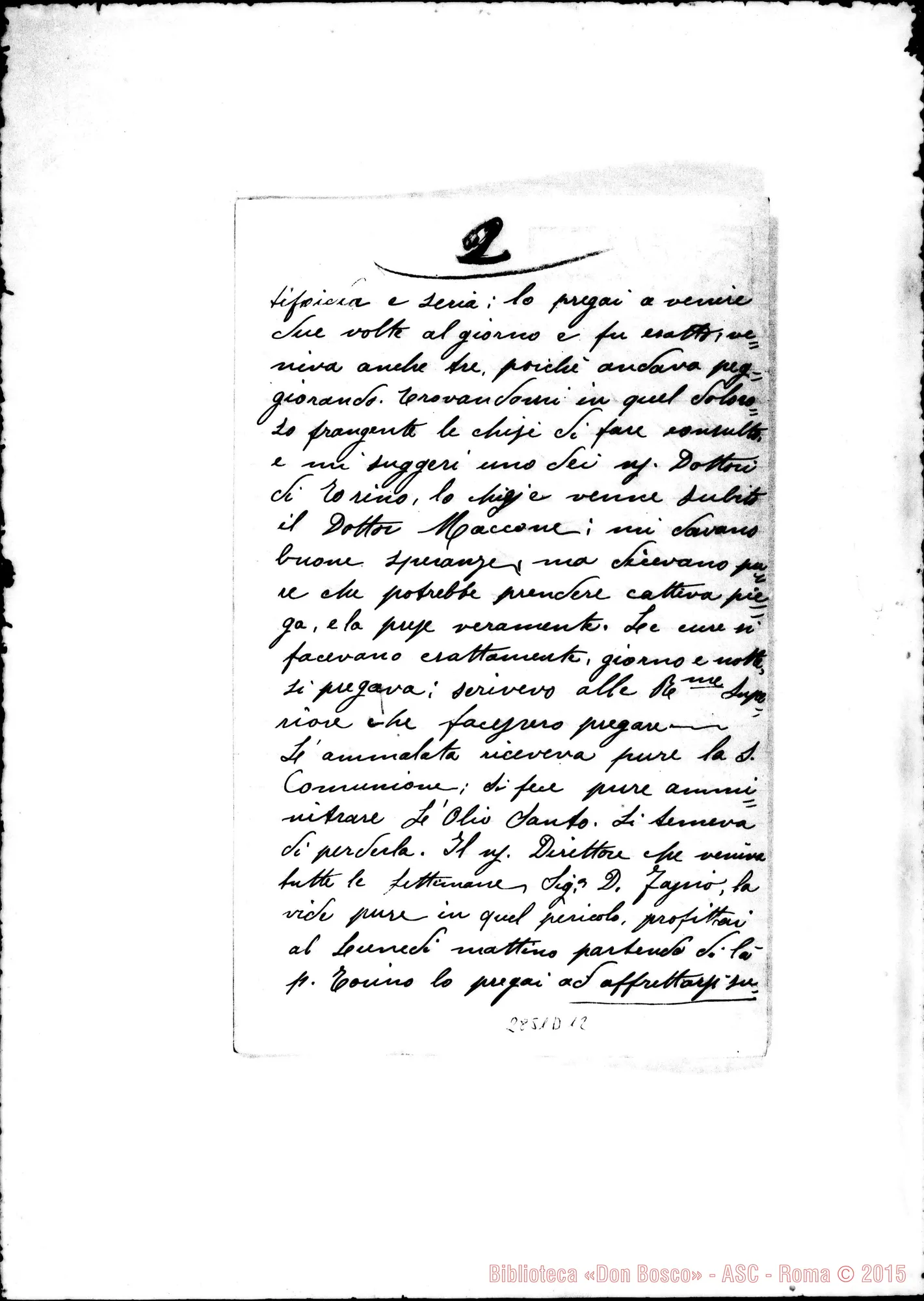 Fotogramma D 12 — Noli Angiolina, suora FMA: Memorie del Sig. D. Rua