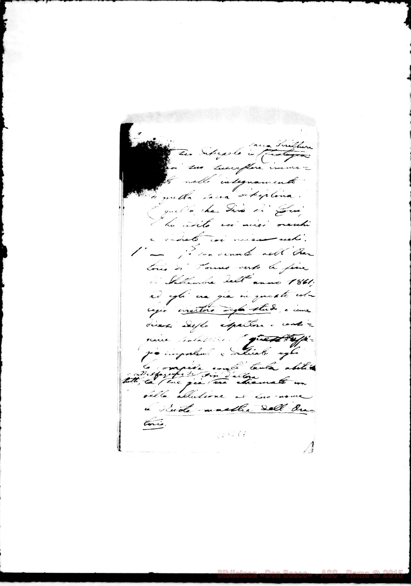 Fotogramma E 7 — Paglia Francesco, SDB: Contributo alle Memorie Biografiche di D. Rua
